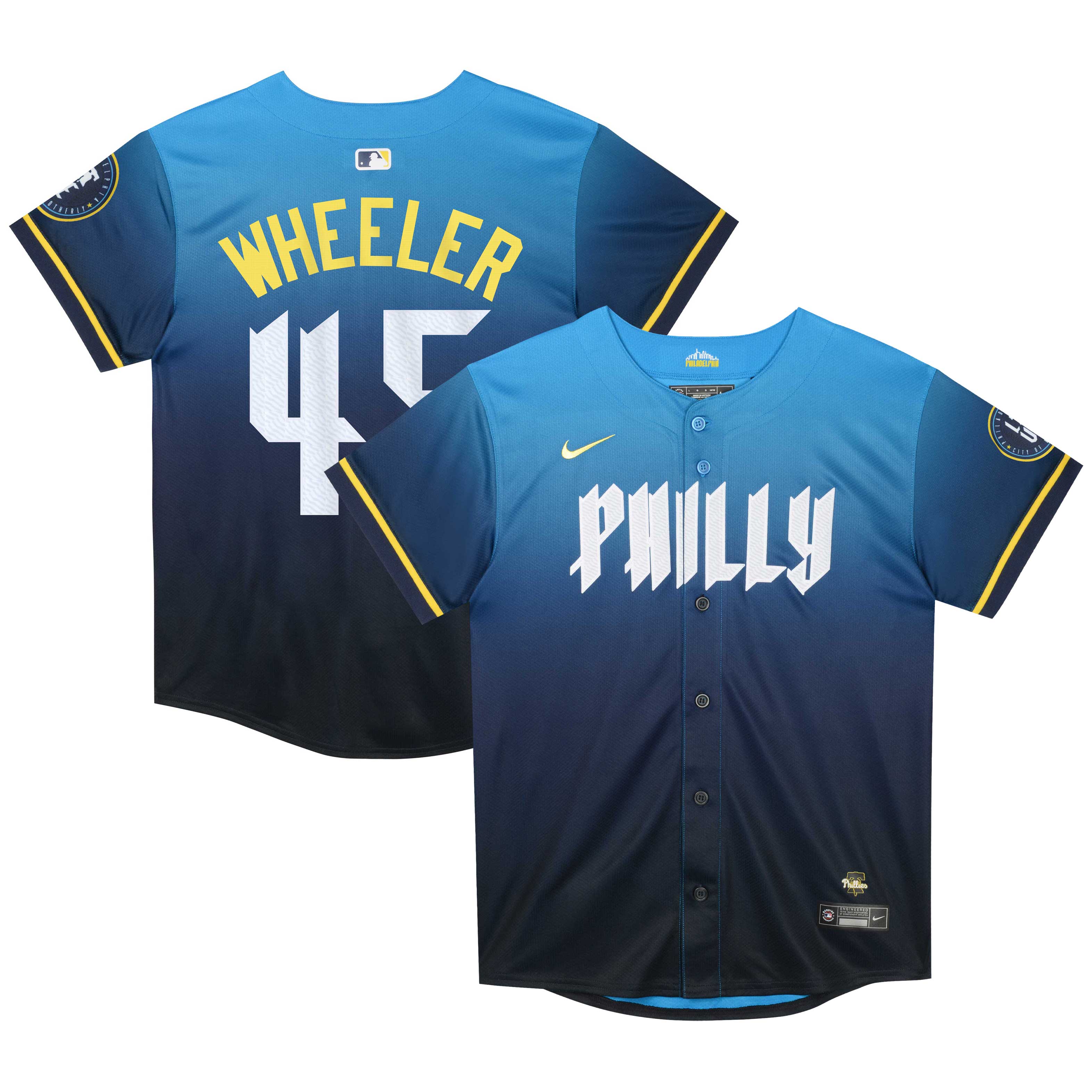 Preschool Philadelphia Phillies Zack Wheeler Nike Blue 2024 City Connect Limited Player Jersey