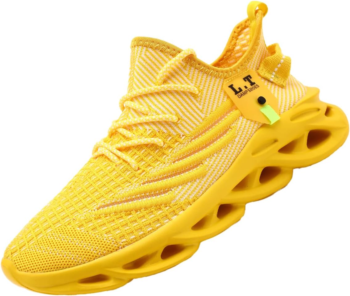 Women Running Shoes Tennis Walking Slip On Sneakers Workout Gym Athletic Jogging Lightweight Breathable Mesh Non-Slip Comfort Sole Cushioned Sports