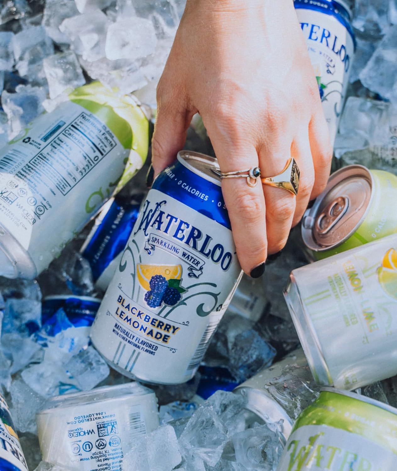 Waterloo Sparkling Water, Blackberry Lemonade Naturally Flavored, 12 Fl Oz Cans (Pack of 12) – Zero Calories and Zero Sugar or Sweeteners