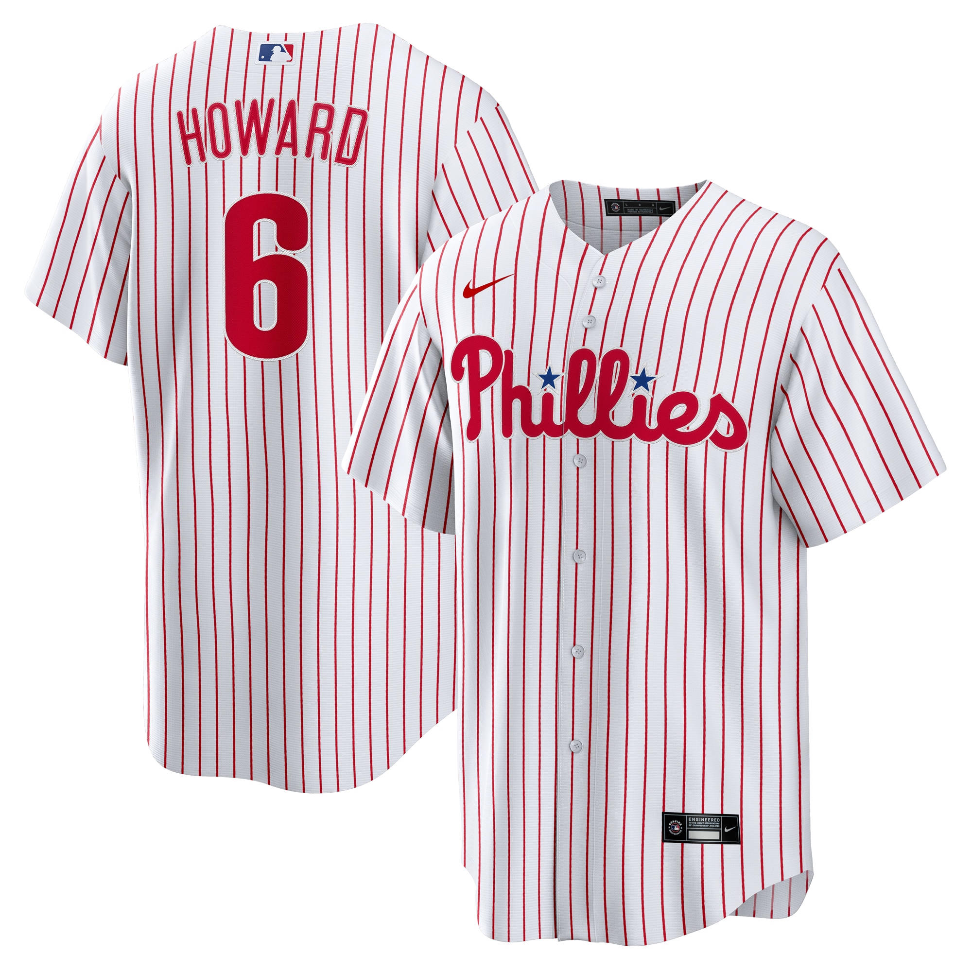 Men's Philadelphia Phillies Ryan Howard Nike White Replica Player Jersey
