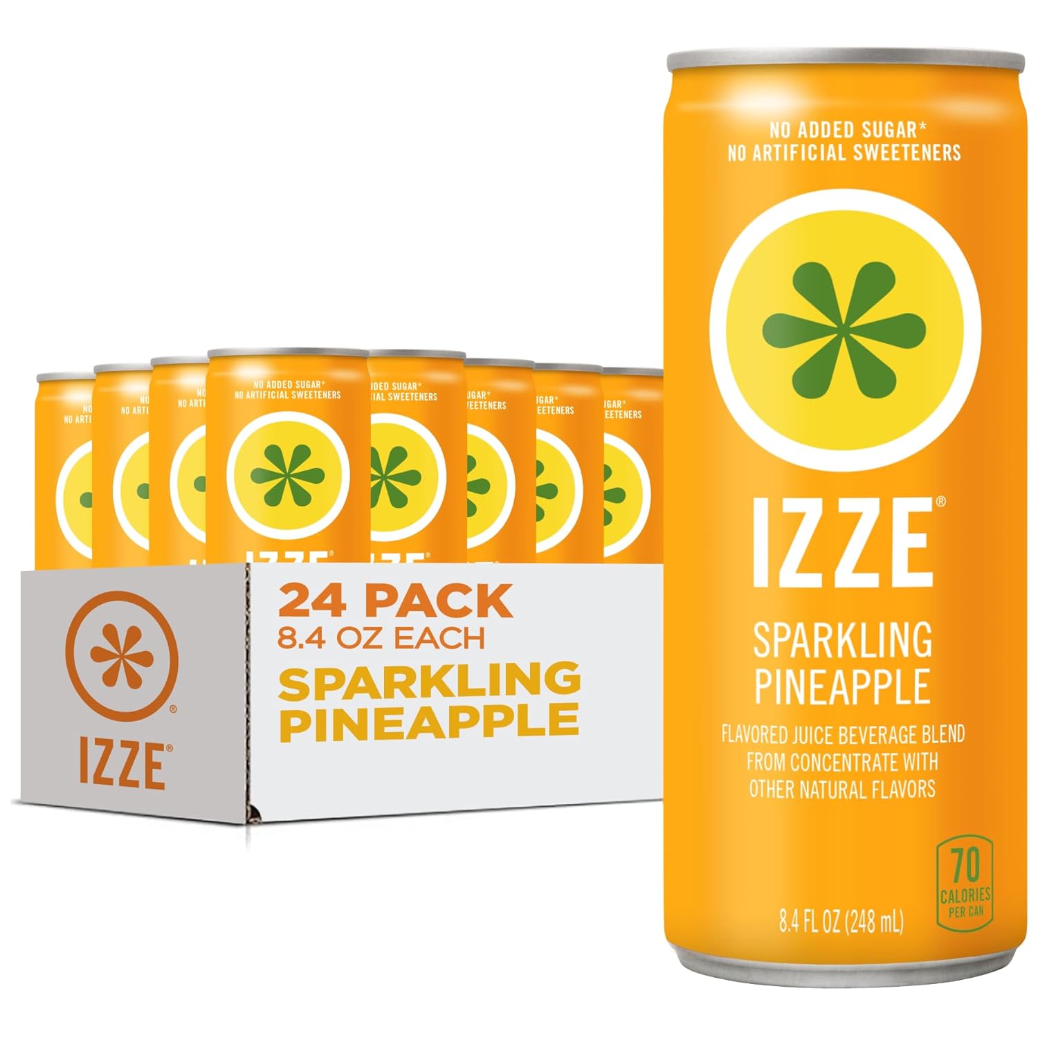 Izze Sparkling Juice, 4 Flavor Variety Pack, 8.4 Fl Oz (24 Count)
