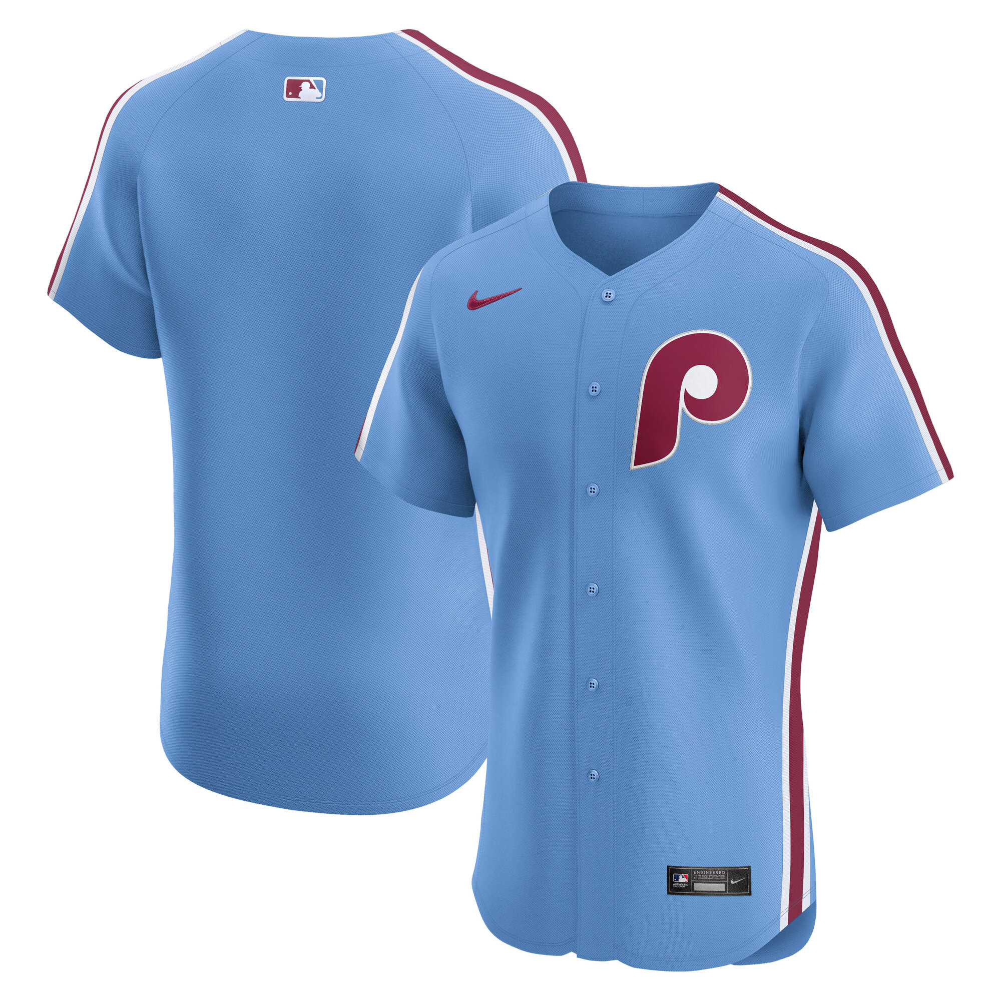 Men's Philadelphia Phillies Nike Light Blue Alternate Elite Jersey