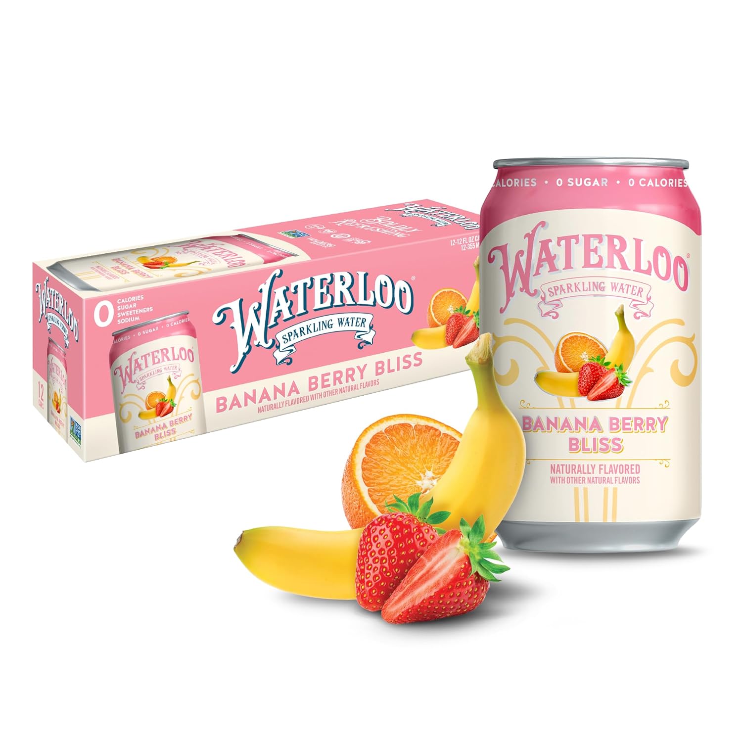 Waterloo Sparkling Water, Blackberry Lemonade Naturally Flavored, 12 Fl Oz Cans (Pack of 12) – Zero Calories and Zero Sugar or Sweeteners