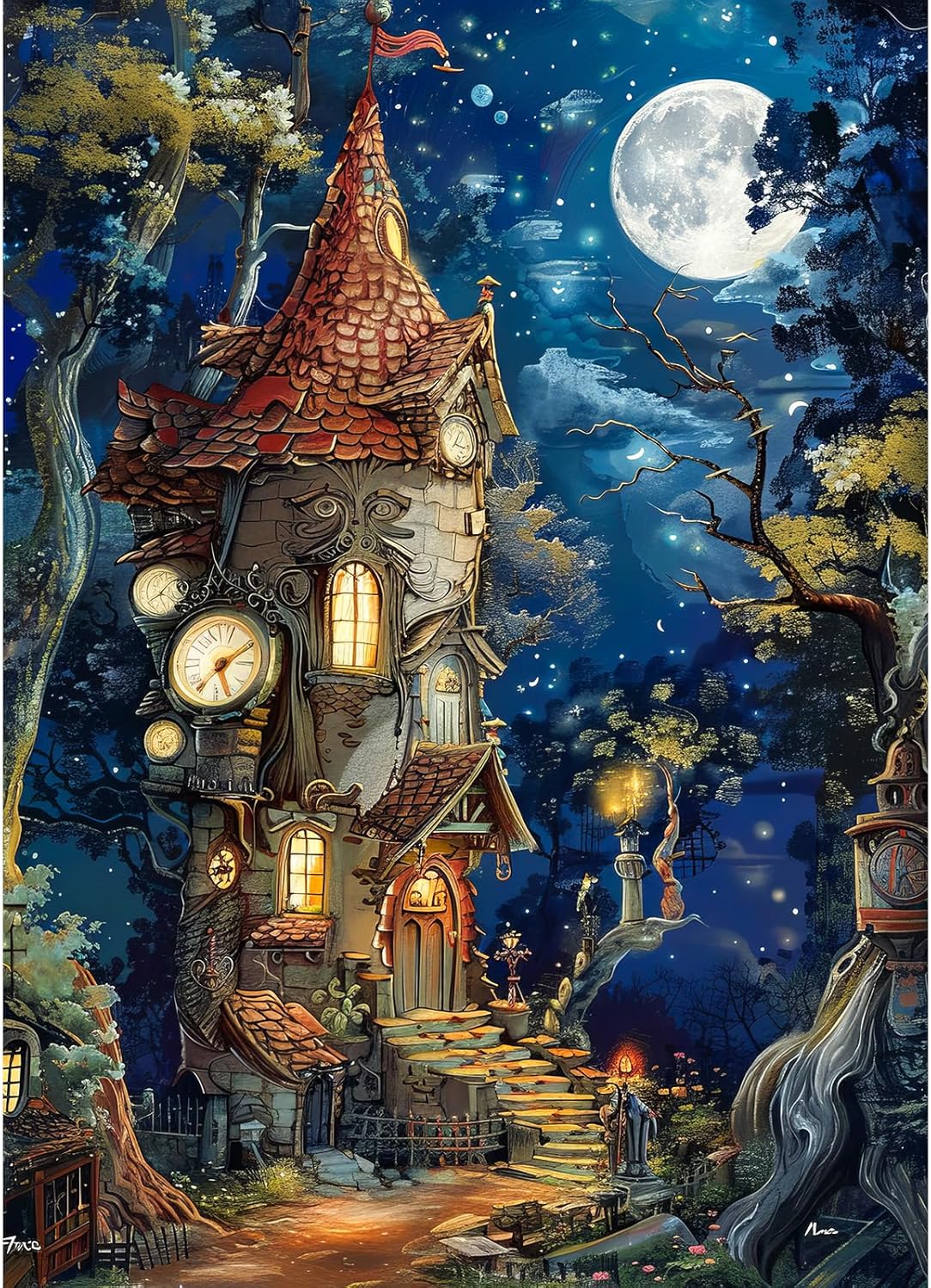 Owl Family Puzzles for Adults 1000 Pieces, Jigsaw Puzzles for Adults 1000 Piece, Challenging Game Toys, Impossible Puzzle, Family Decoration Puzzle