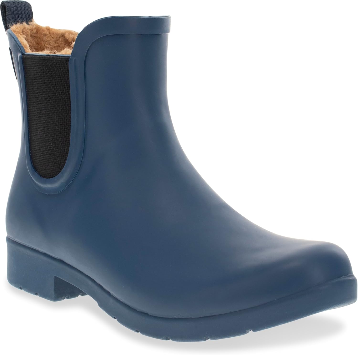 Chooka Women’s Waterproof Chelsea Bootie – Plush Lined, Slip-On Rain Ankle Boots