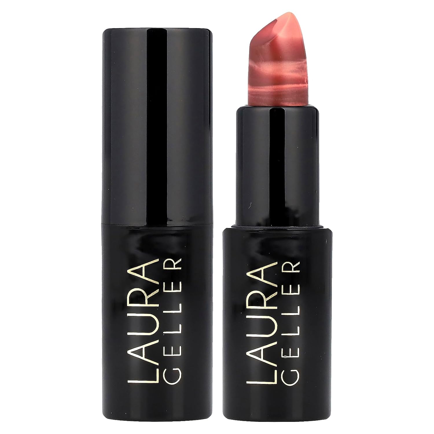 LAURA GELLER NEW YORK Italian Marble Sheer Lipstick - Peach Bellini - Hydrating & Lightweight - Vitamin E & Caster Seed Oil - Cream Finish