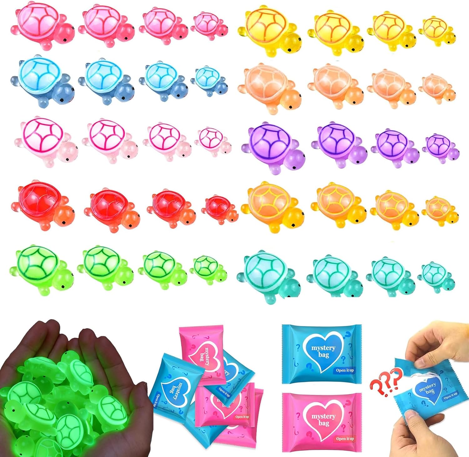 24-Pack Mini Stuffed Animals Blind Bags: Bulk Small Stuffed Animals for Kids, Cute Plush Keychains, Party Favors for Kids, Classroom Prizes, Claw Machine Toys, Birthday Gifts