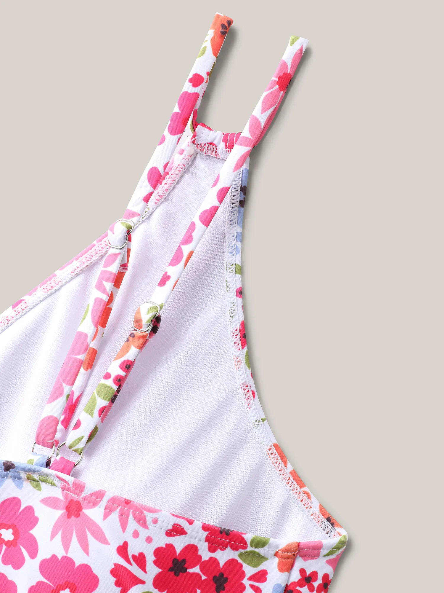Knotted Blooming Floral Print Swim Dress