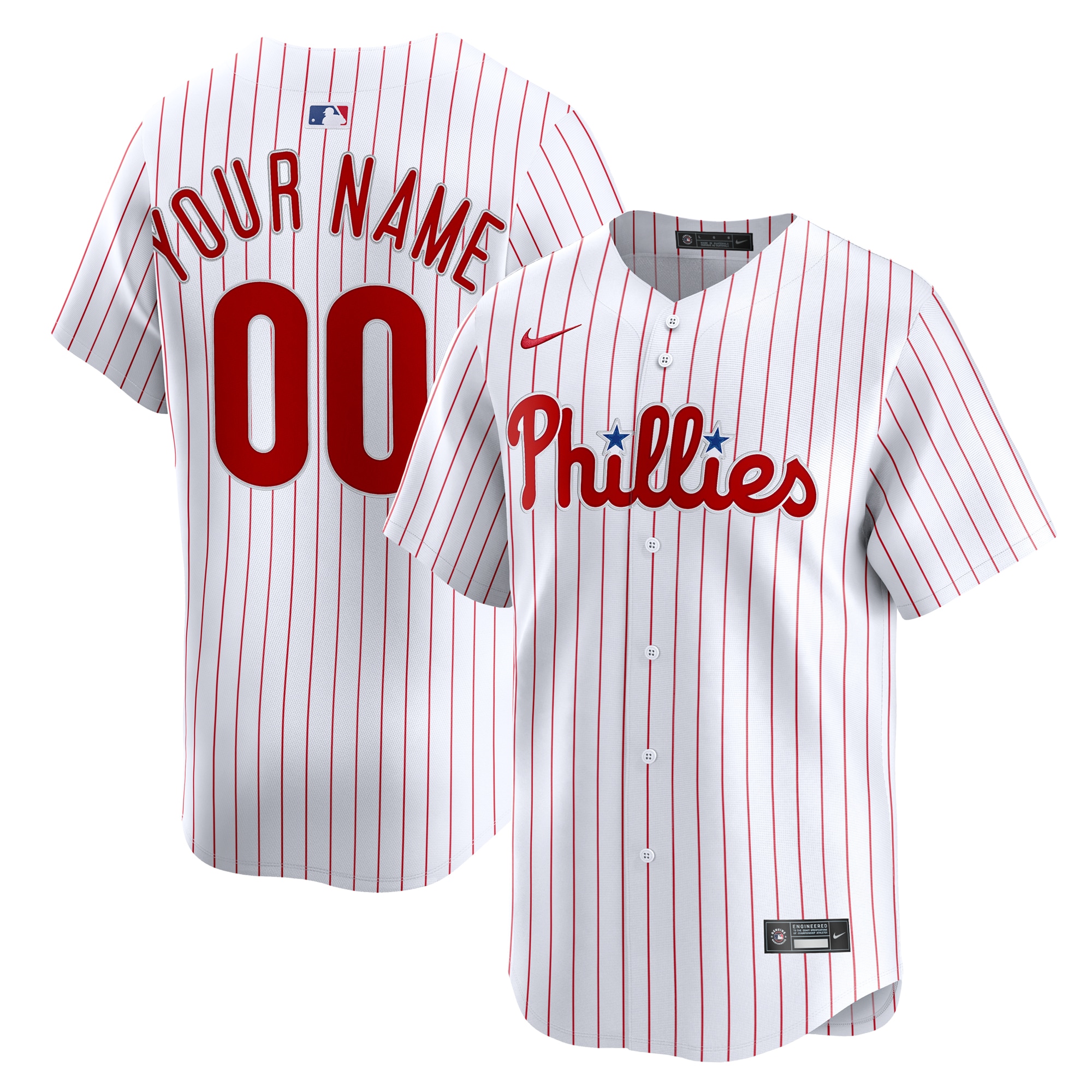 Men's Philadelphia Phillies Nike White Home Limited Custom Jersey