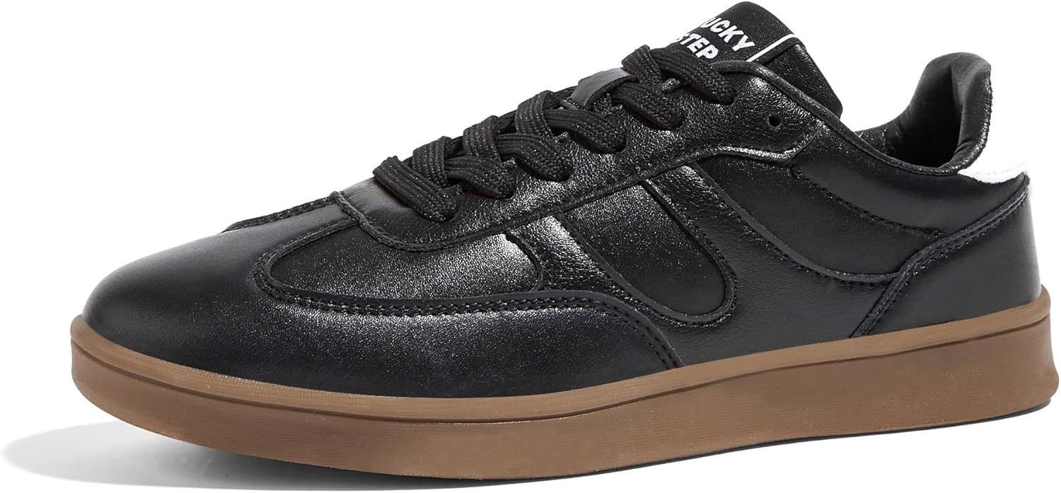 LUCKY STEP Women's Retro Fashion Sneakers Classic Casual Walking Shoes Non Slip Comfort Skate Shoes