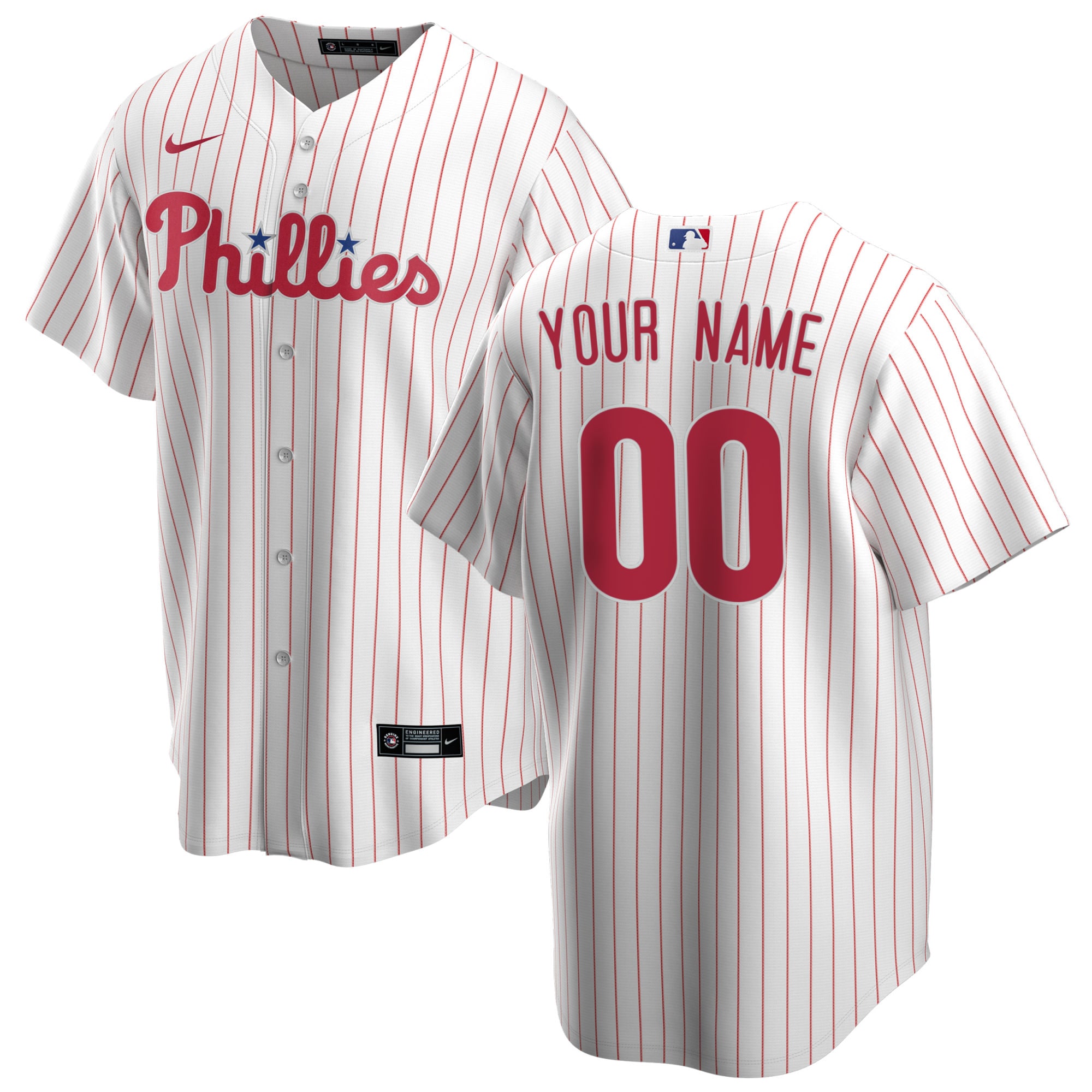 Men's Philadelphia Phillies Nike White Home Replica Custom Jersey
