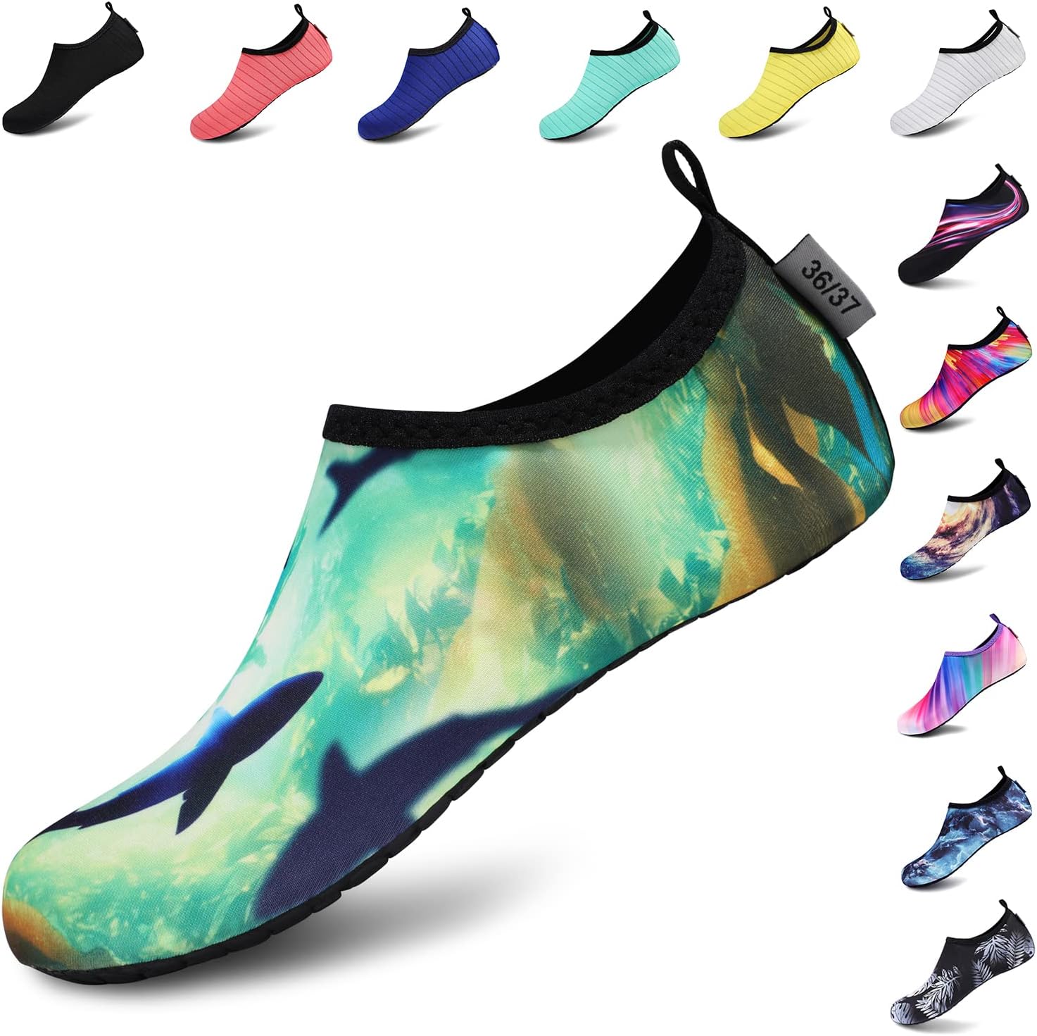 VIFUUR Water Sports Shoes Barefoot Quick-Dry Aqua Yoga Socks Slip-on for Men Women