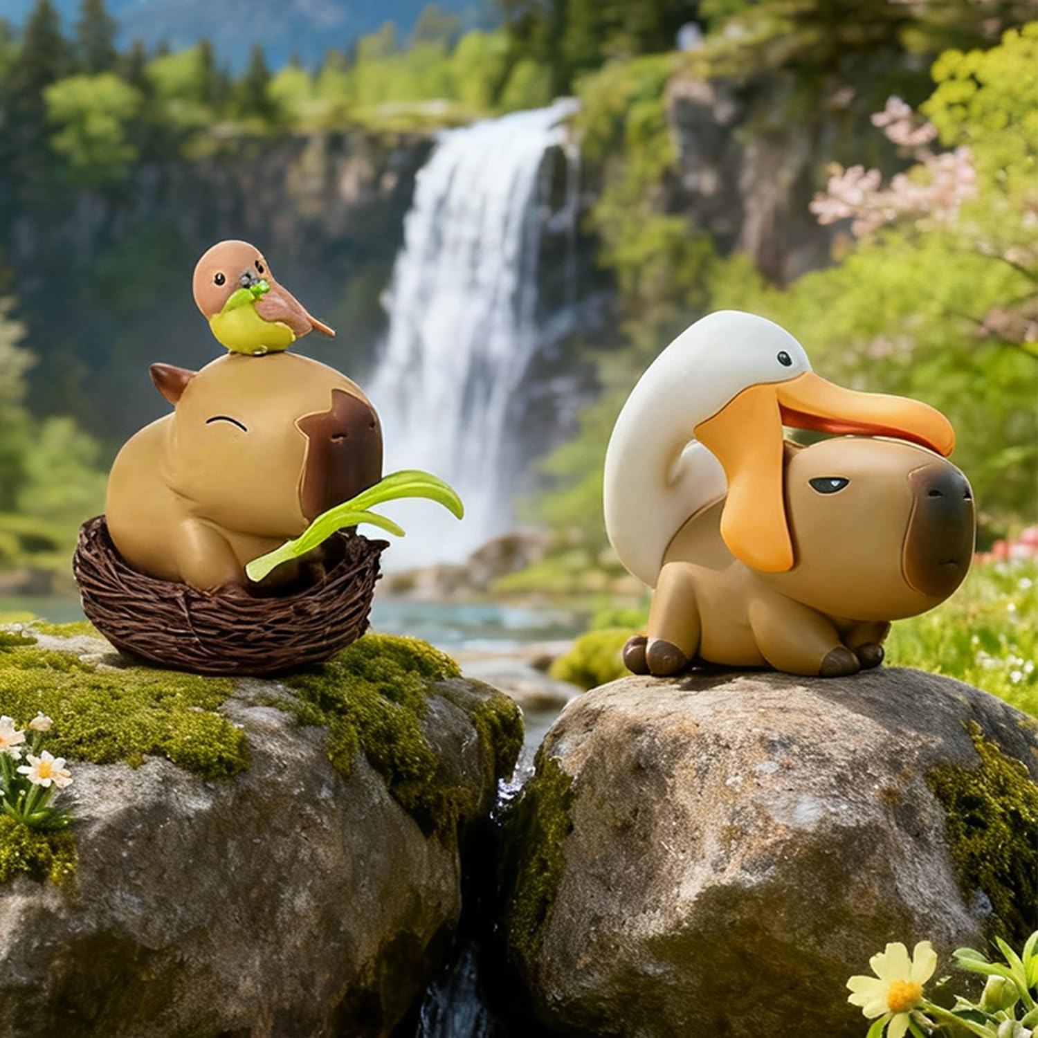 Capybara Blind Box Figures, Random Design Action Figures Collectible Toys Home Decorations for Gifts, Single Box