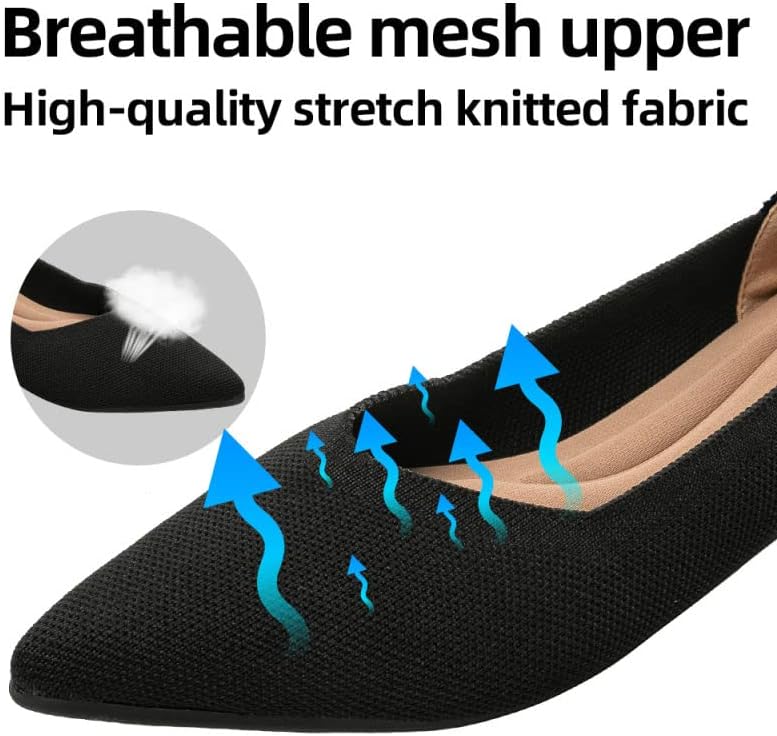 Semwiss Women's Ballet Flats Comfortable Casual Dressy Shoes,Work Flats Office Shoes Pointed Toe Leopard Flats.