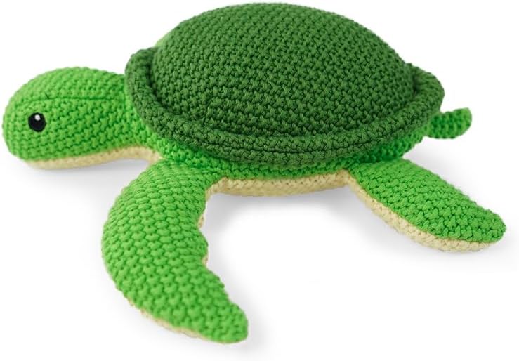 Turtle Stuffed Animal for Kids,8inch Ocean Toys Hand Knit Doll Baby Cute Doll Bed Time,Handmade Knit Animal Toy Soft Cotton Knitted Animals Teddy Bear Christmas Birthday Gifts （Turtle）