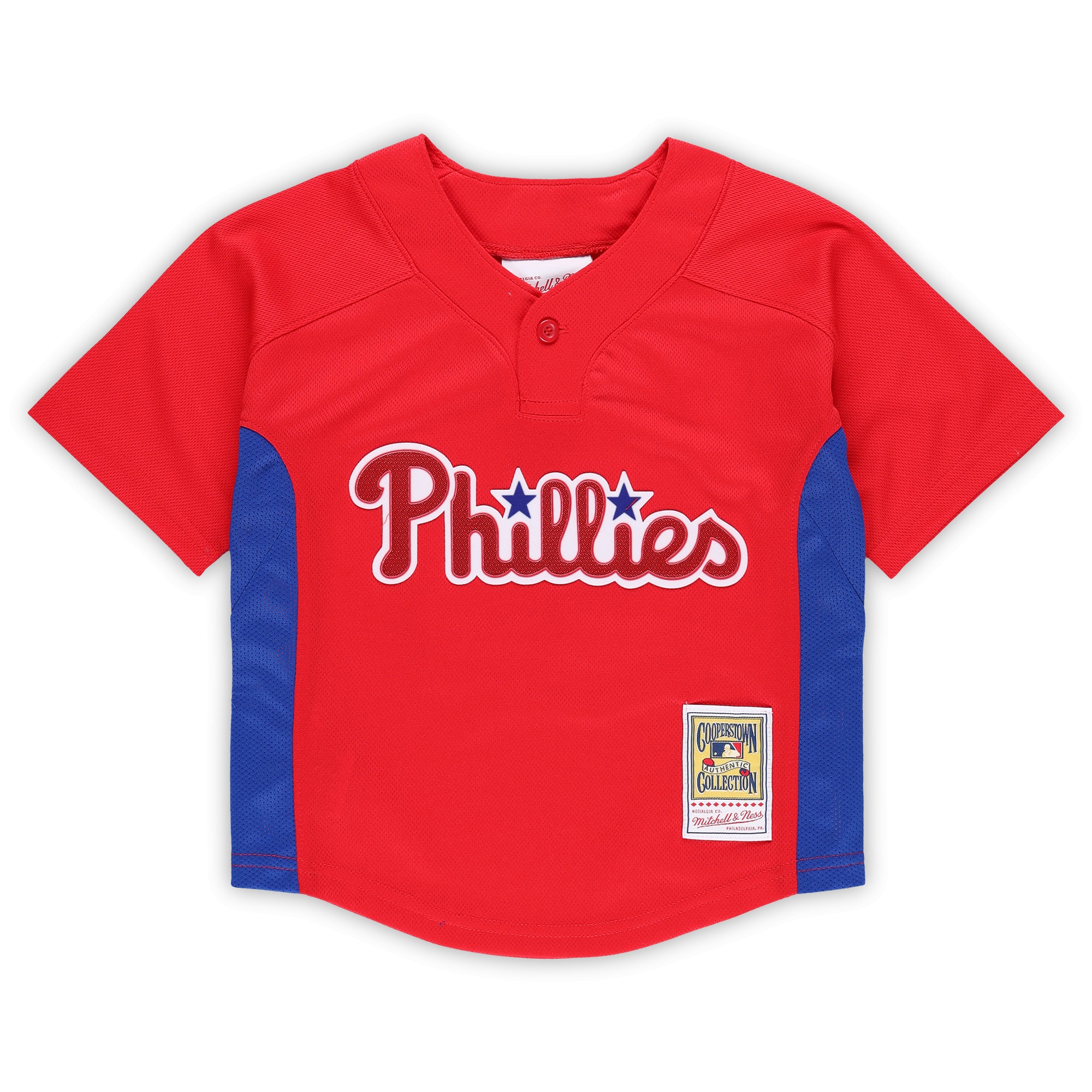 Toddler Philadelphia Phillies Roy Halladay Mitchell & Ness Red Cooperstown Collection Mesh Batting Practice Jersey