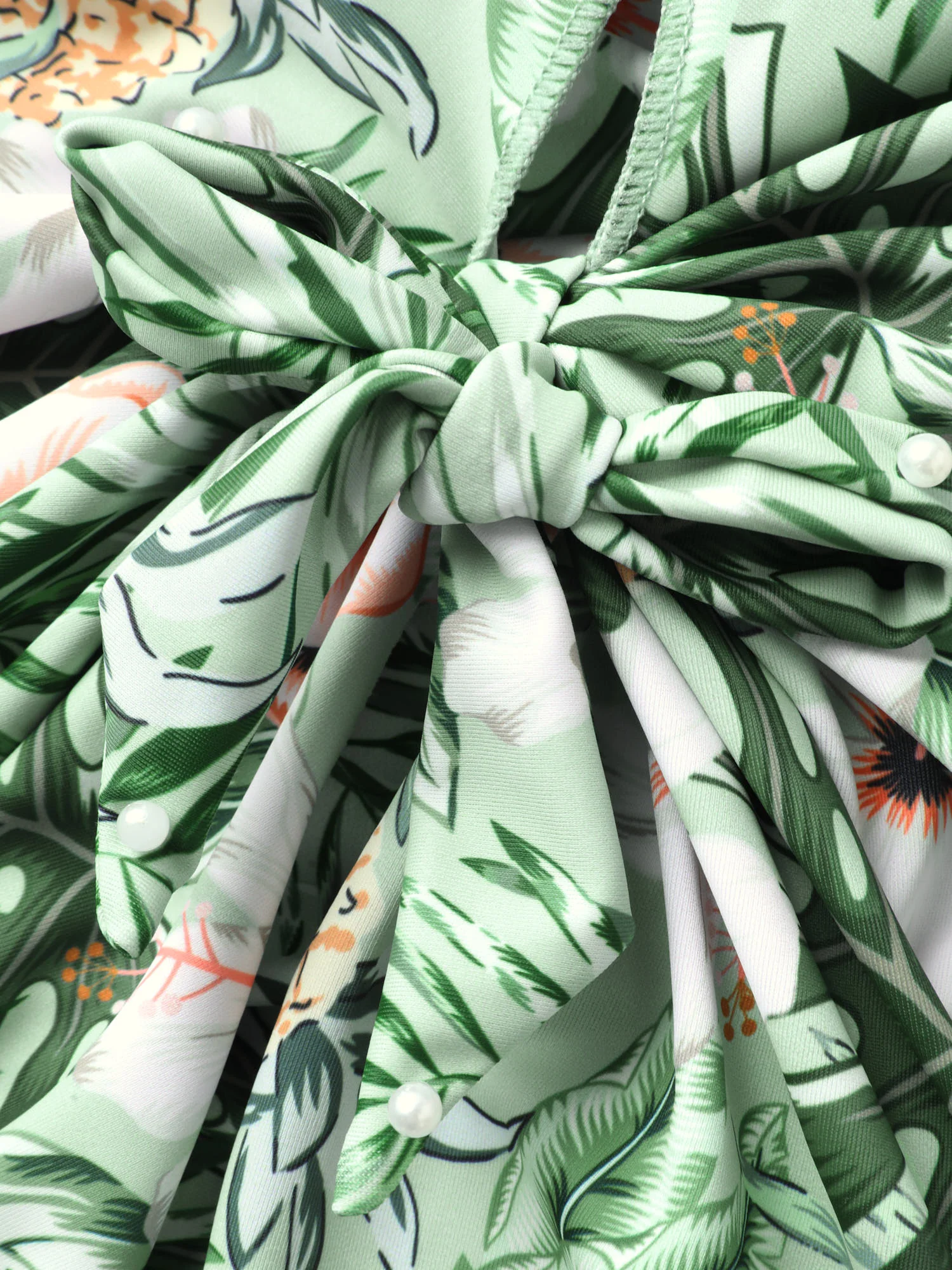 Breezy Floral Knotted Twist Swim Dress