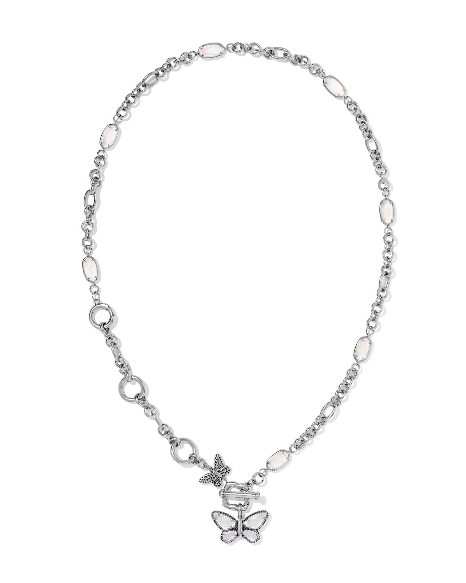 Dolly Parton x Kendra Scott Butterfly Vintage Silver Convertible Y Necklace