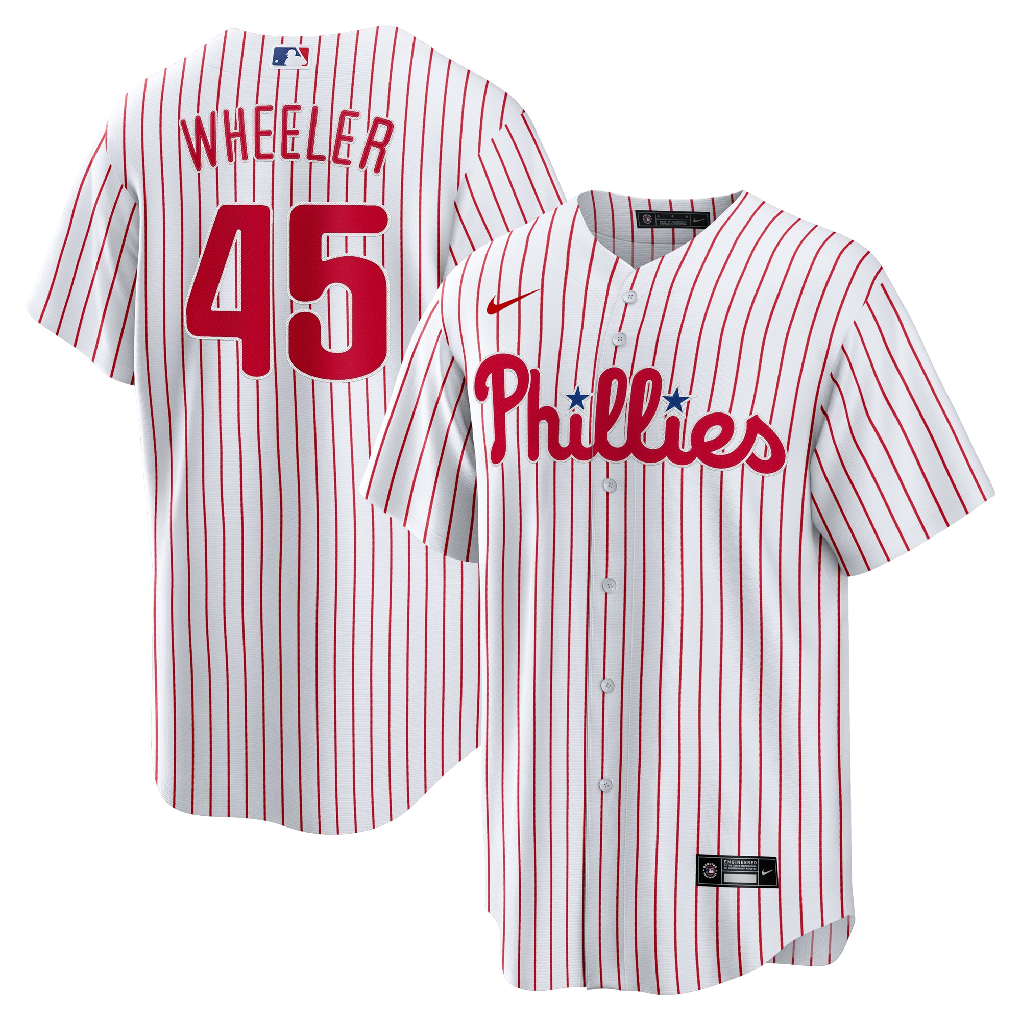 Men's Philadelphia Phillies Zack Wheeler Nike White Home Replica Jersey