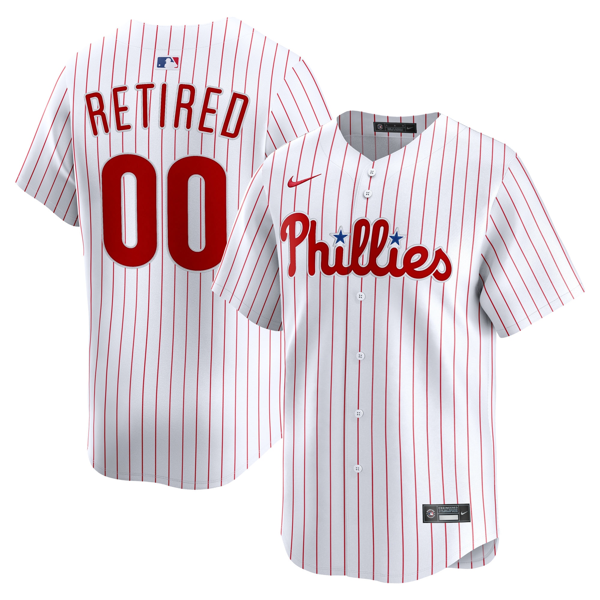 Men's Philadelphia Phillies Nike White Home Limited Pick-A-Player Retired Roster Jersey
