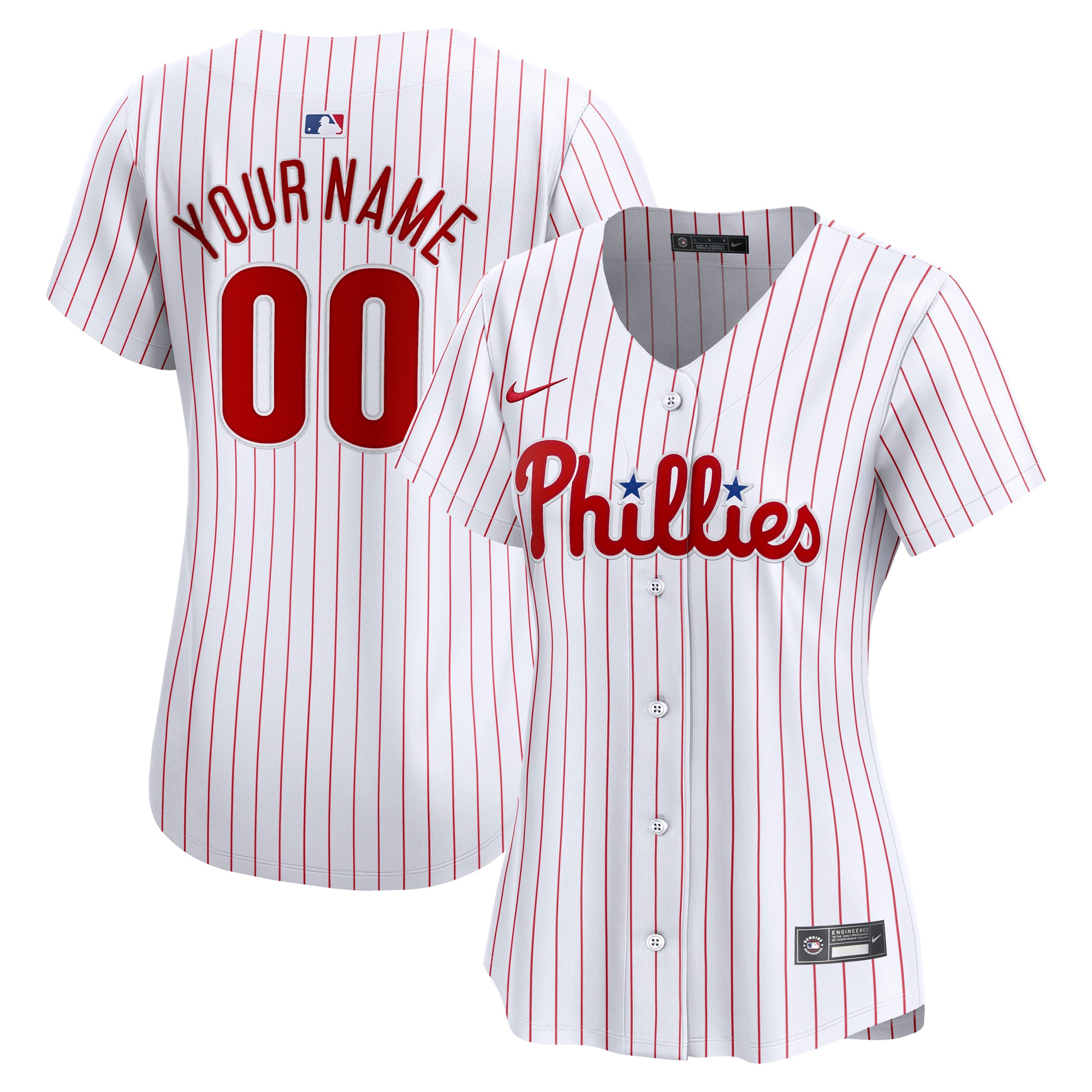Women's Philadelphia Phillies Nike White Home Limited Custom Jersey