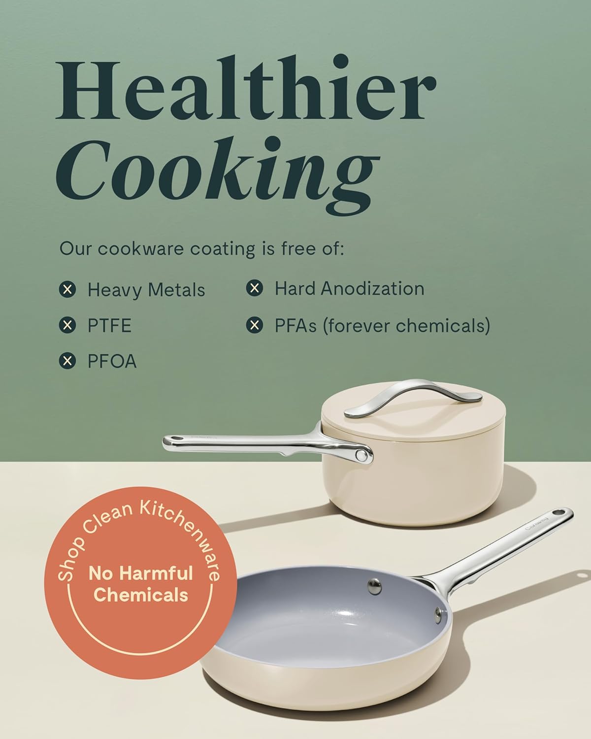 Caraway Mini Cookware Set - Non-Stick Ceramic Fry Pan (1.05 qt, 8