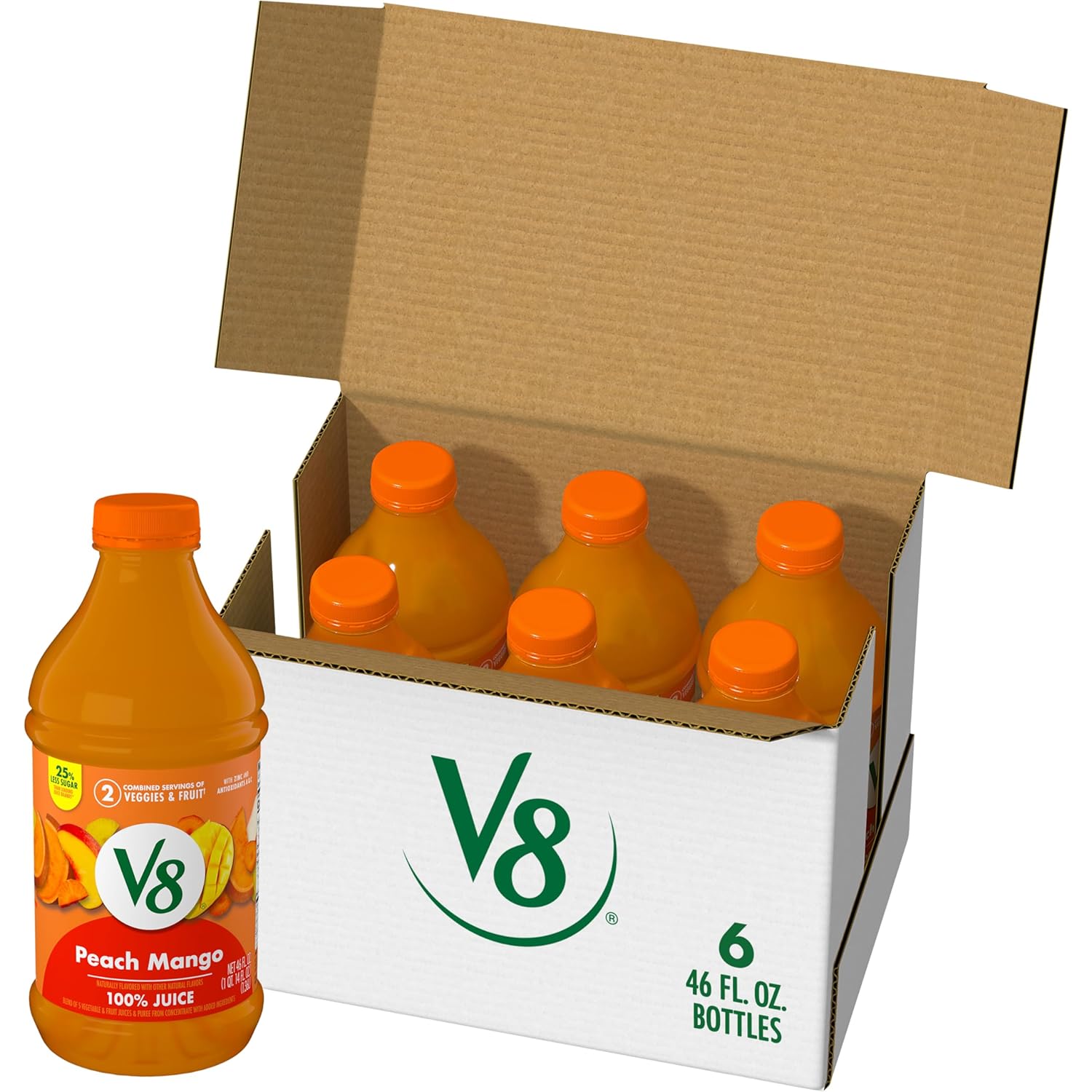 V8 Strawberry Banana 100% Fruit and Vegetable Juice, 46 fl oz Bottle