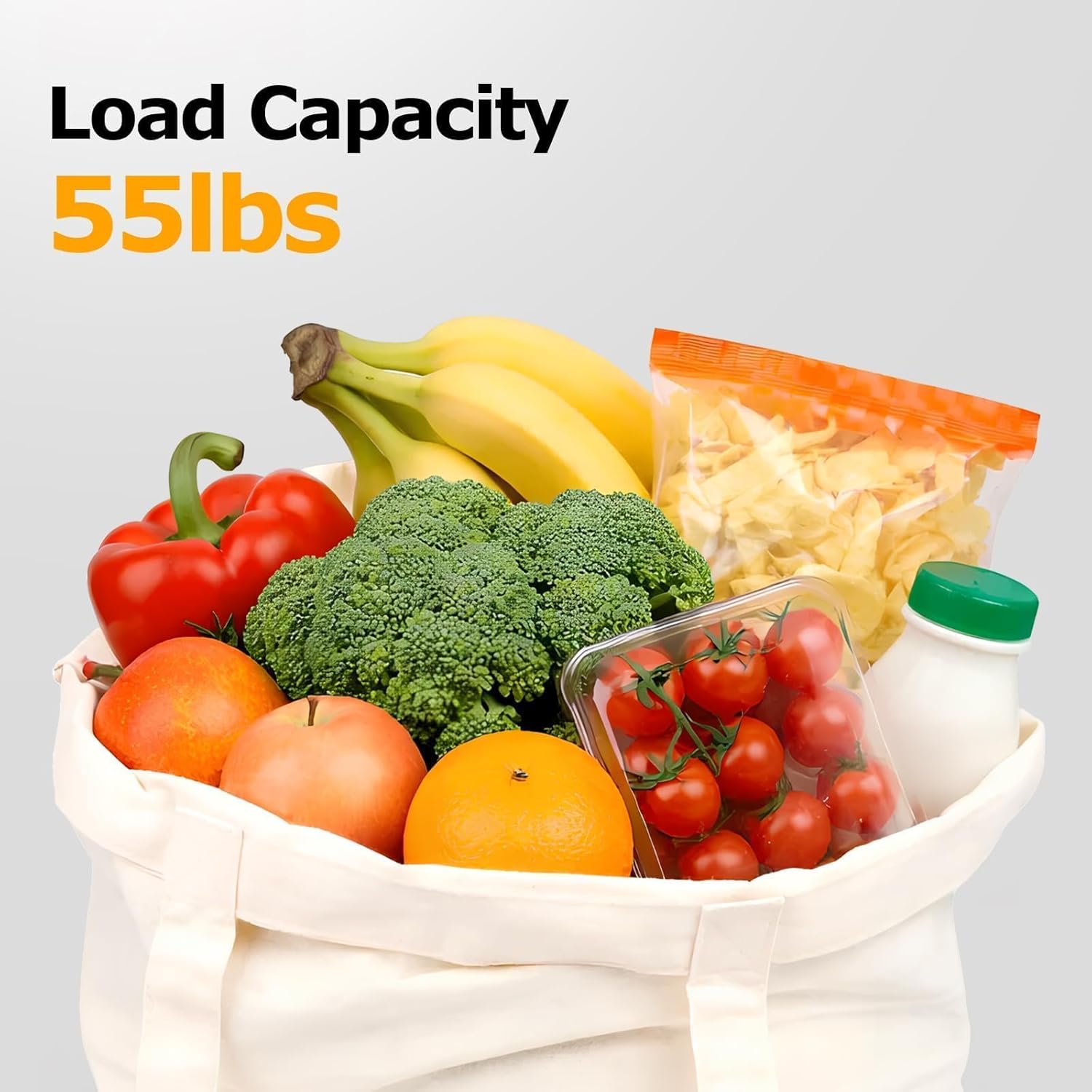 MOLOVA 1-200 Pack Available Premium Canvas Reusable Tote Gift Bags, Made of Natural Canvas with Handle, Work, DIY, Shopping