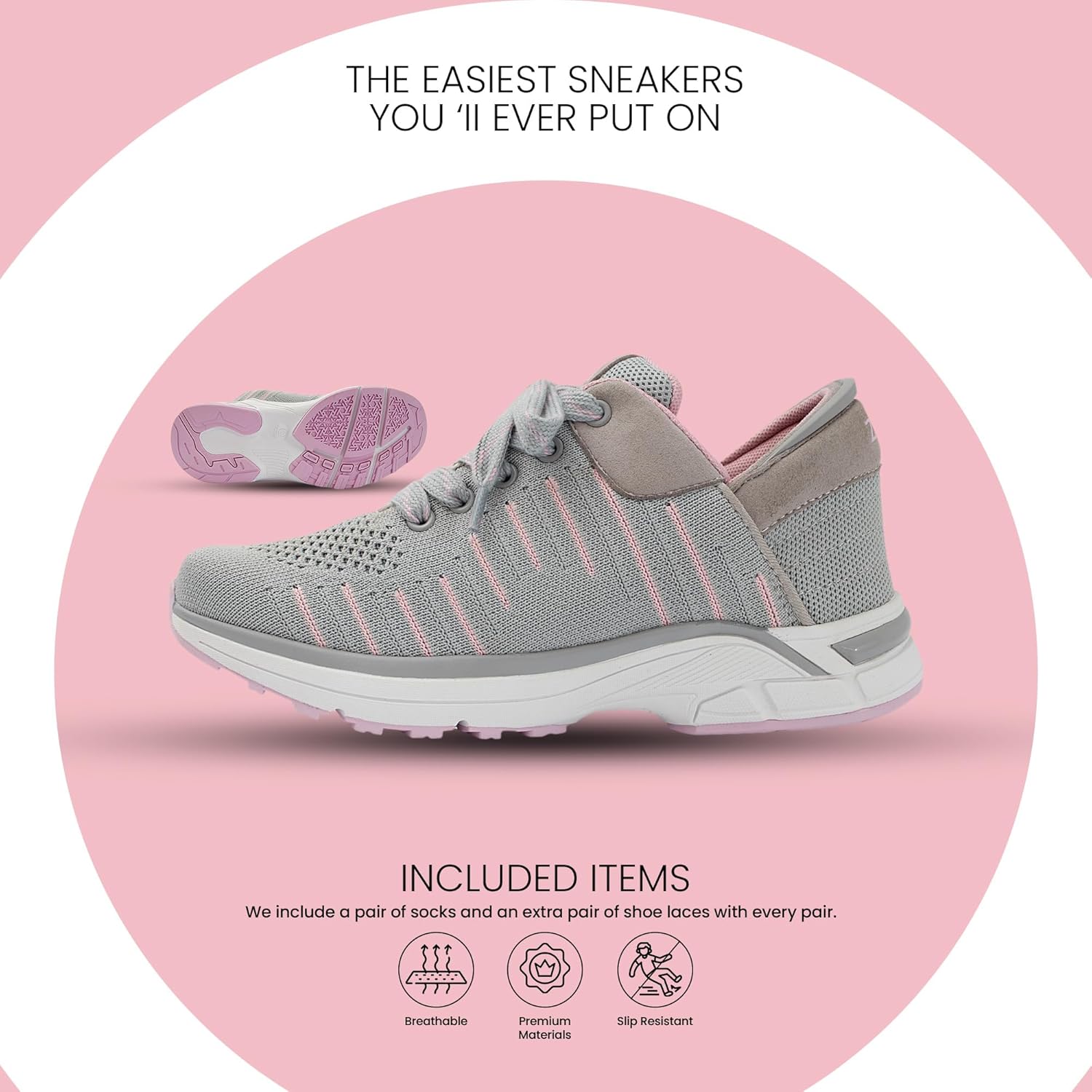 ZEBA Hands Free Slip on Sneakers for Women - Step Up Your Comfort and Style with Perfect Walking Shoes and Fashion Sneakers