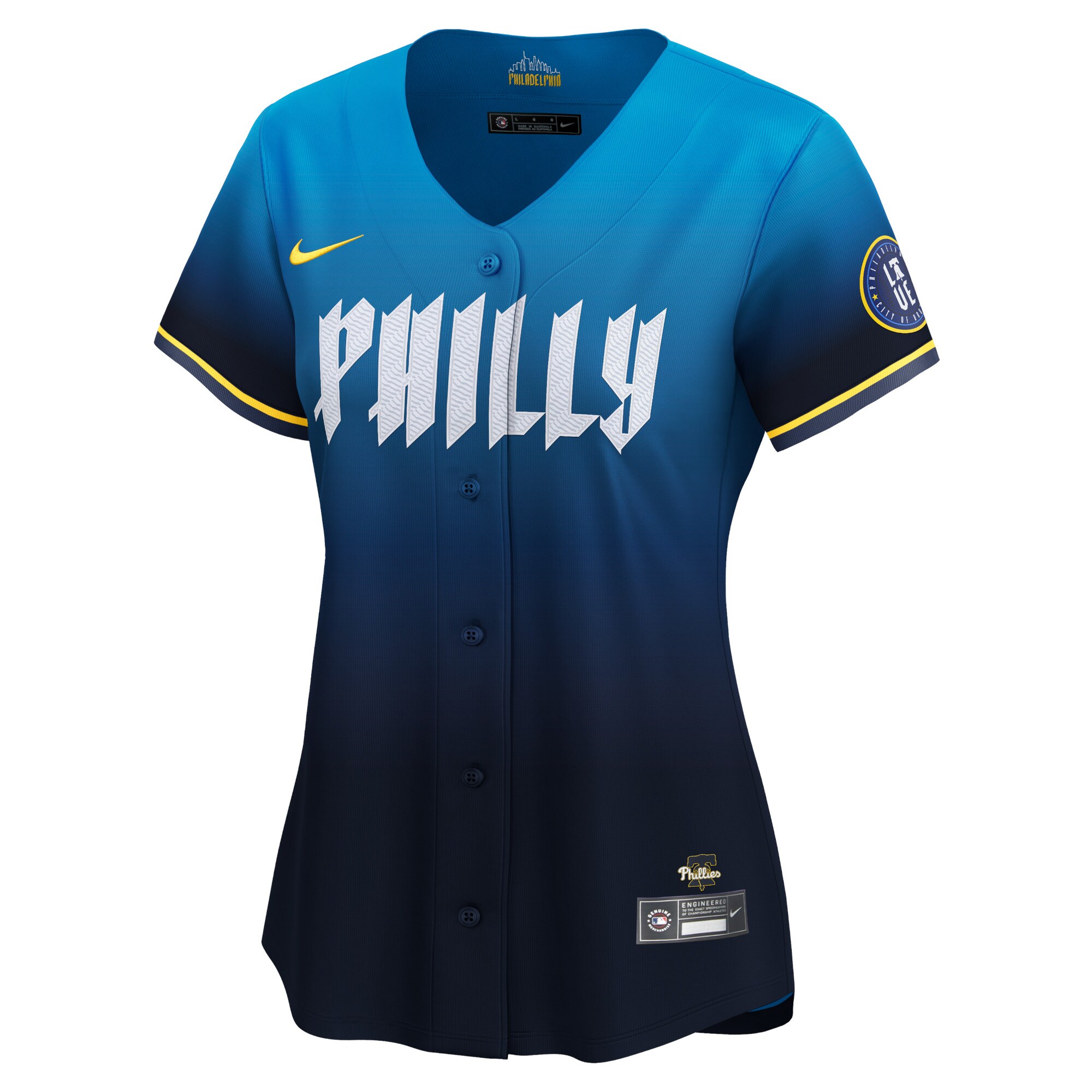 Women's Philadelphia Phillies Bryce Harper Nike Blue 2024 City Connect Limited Player Jersey