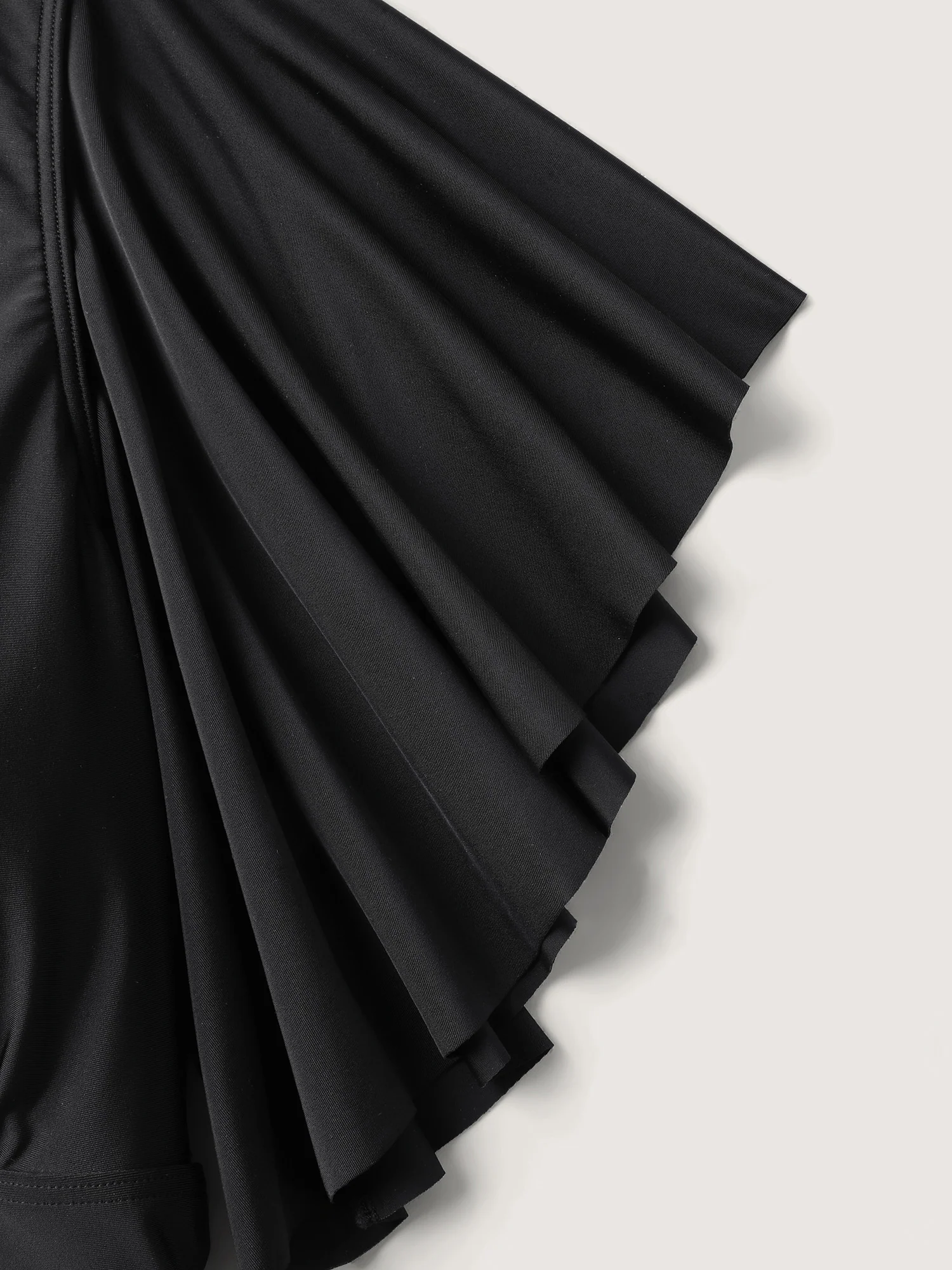 Ruffled Sleeve Fit and Flare Swim Dress