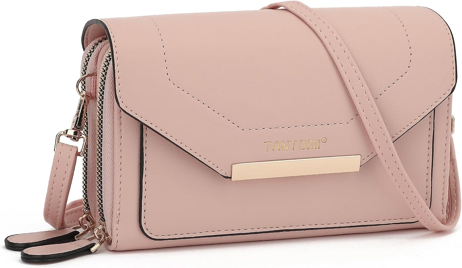 TANTOMI Small Crossbody Purses for Women, Vegan Leather Cell Phone Wallet Purse with Strap, Women's Handbags with Credit Card Slots & Phone Pocket, Carteras para Mujer