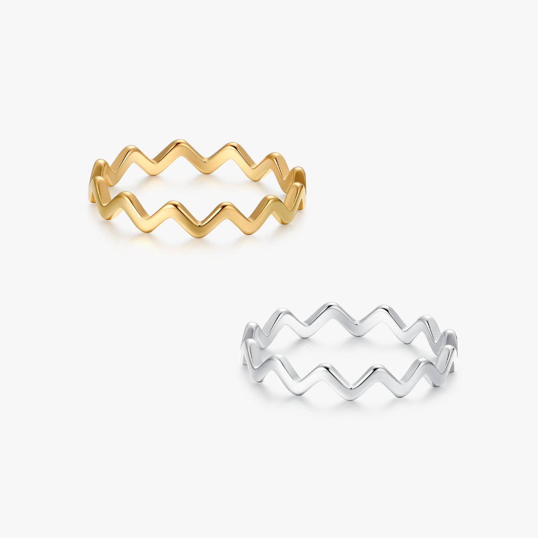 Making Waves Gold Ring