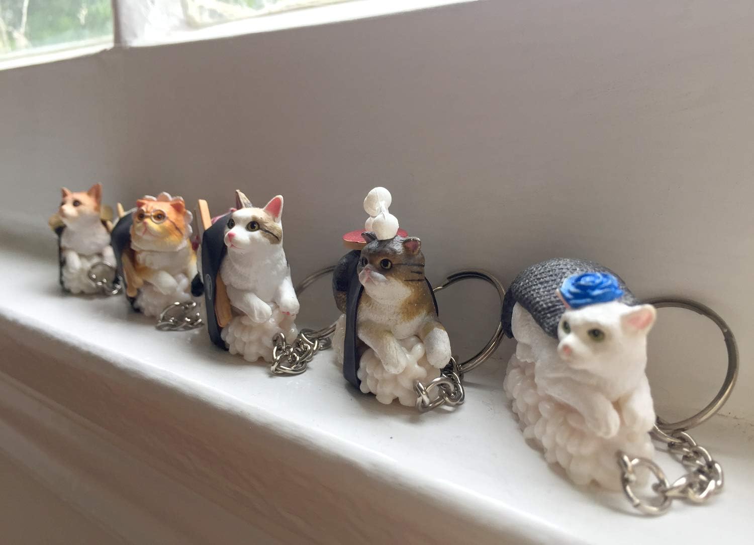 Sushi Cat Clever Idiots Nekozushi Keychain - Blind Box Includes 1 of 5 Collectable Figurines - Authentic Japanese Design Collectable Figurines - (Version 2)