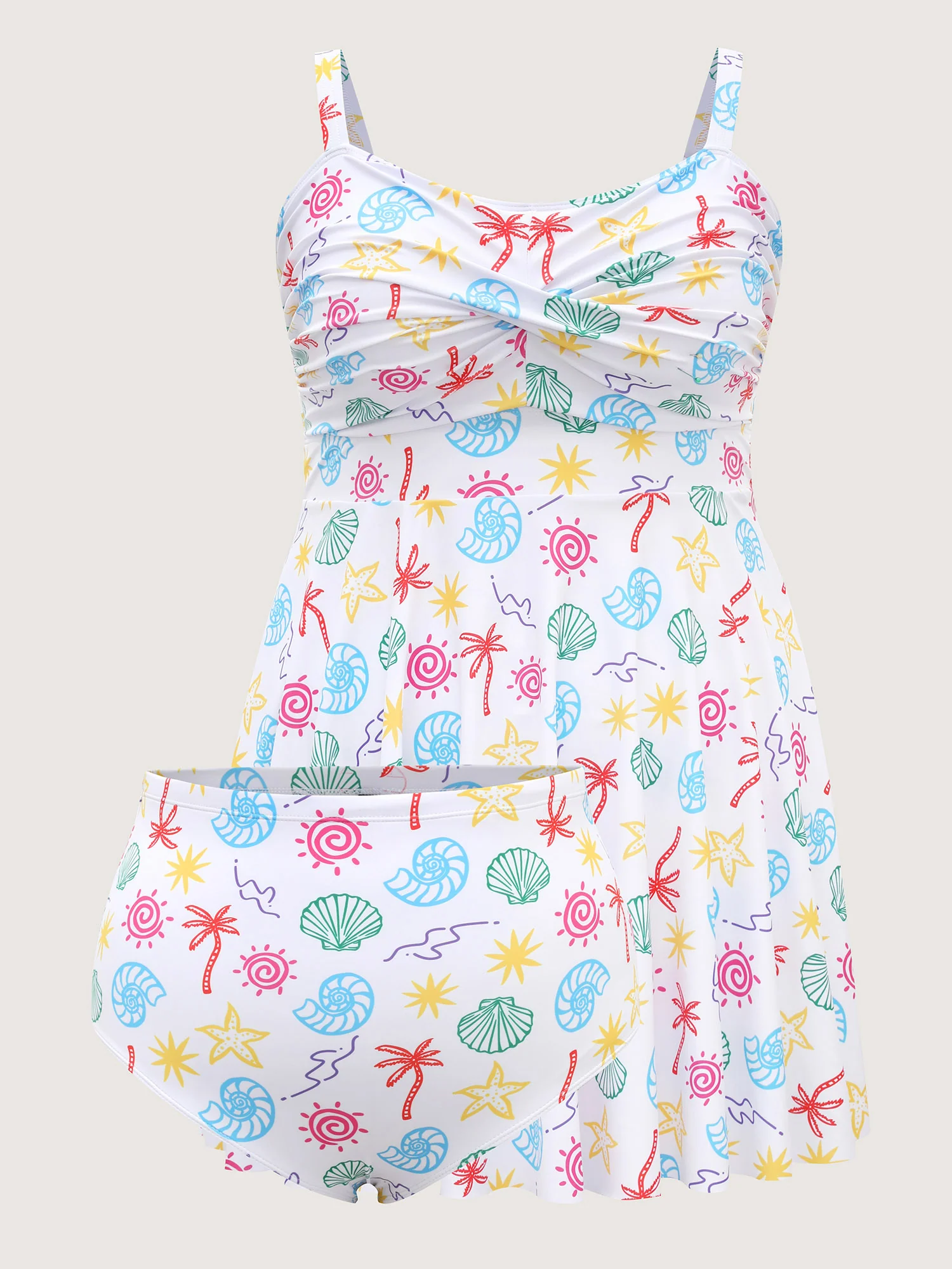 Marine Elements Twist Front Swim Dress