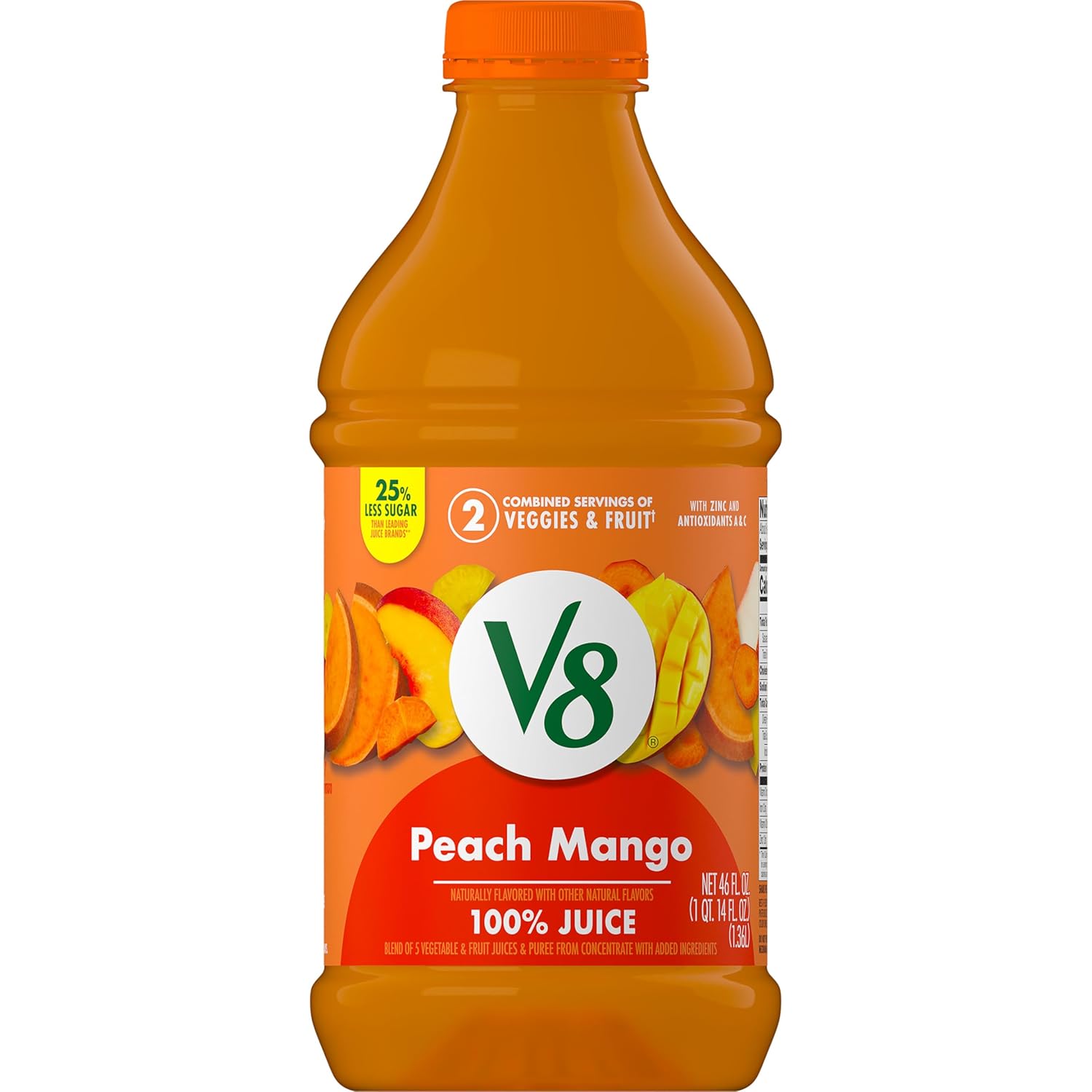 V8 Strawberry Banana 100% Fruit and Vegetable Juice, 46 fl oz Bottle