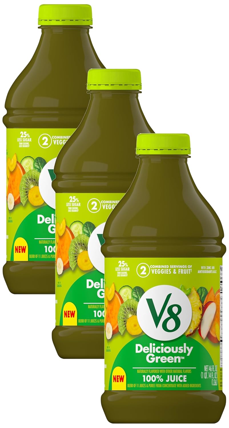 V8 Strawberry Banana 100% Fruit and Vegetable Juice, 46 fl oz Bottle