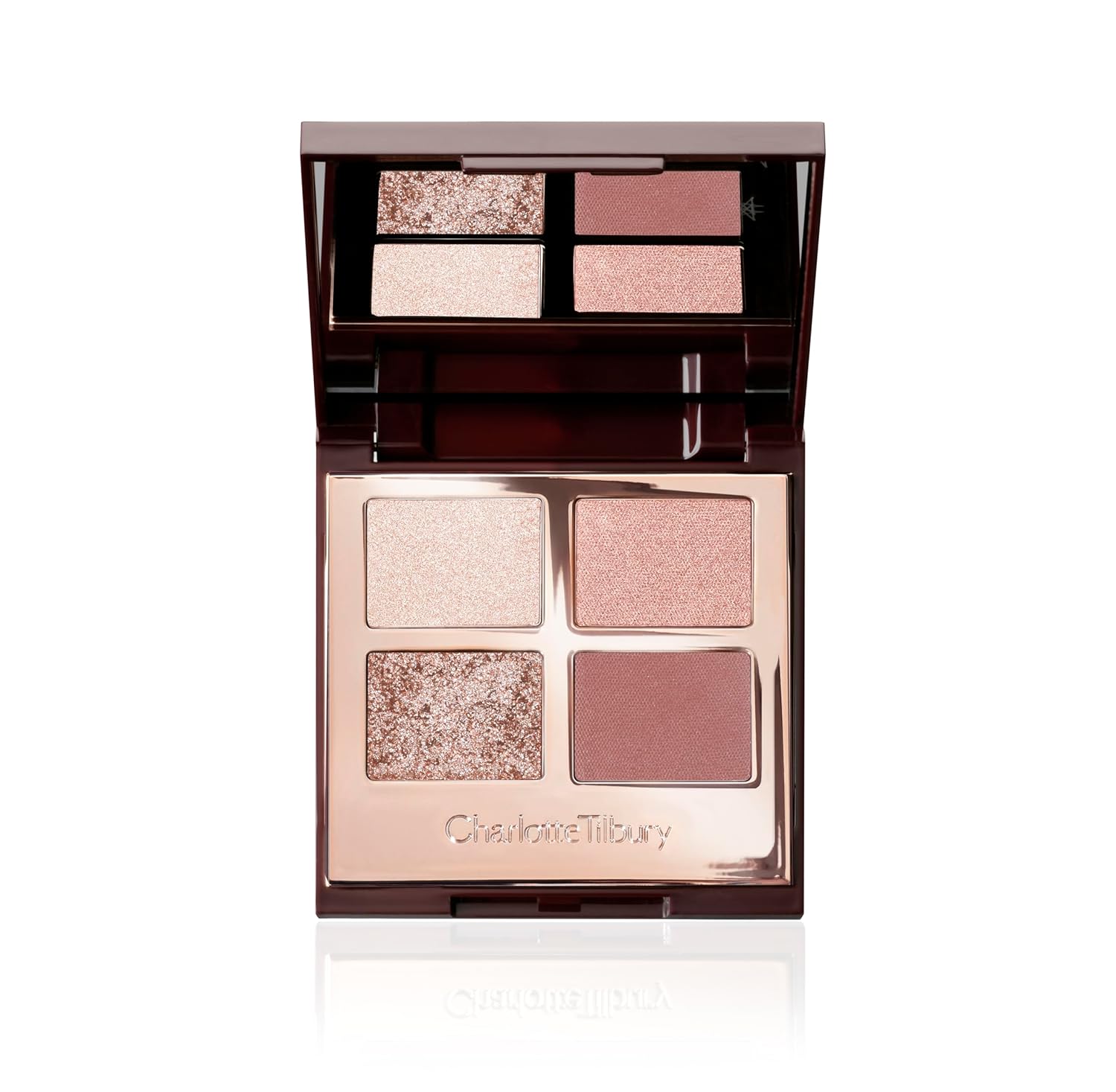 Charlotte Tilbury Bigger, Brighter Eyeshadow Palette - Shimmer & Satin Matte Eyeshadow Quad with a Rich Powder Formula - Includes 4 Complementary Shades - Exagger-Eyes