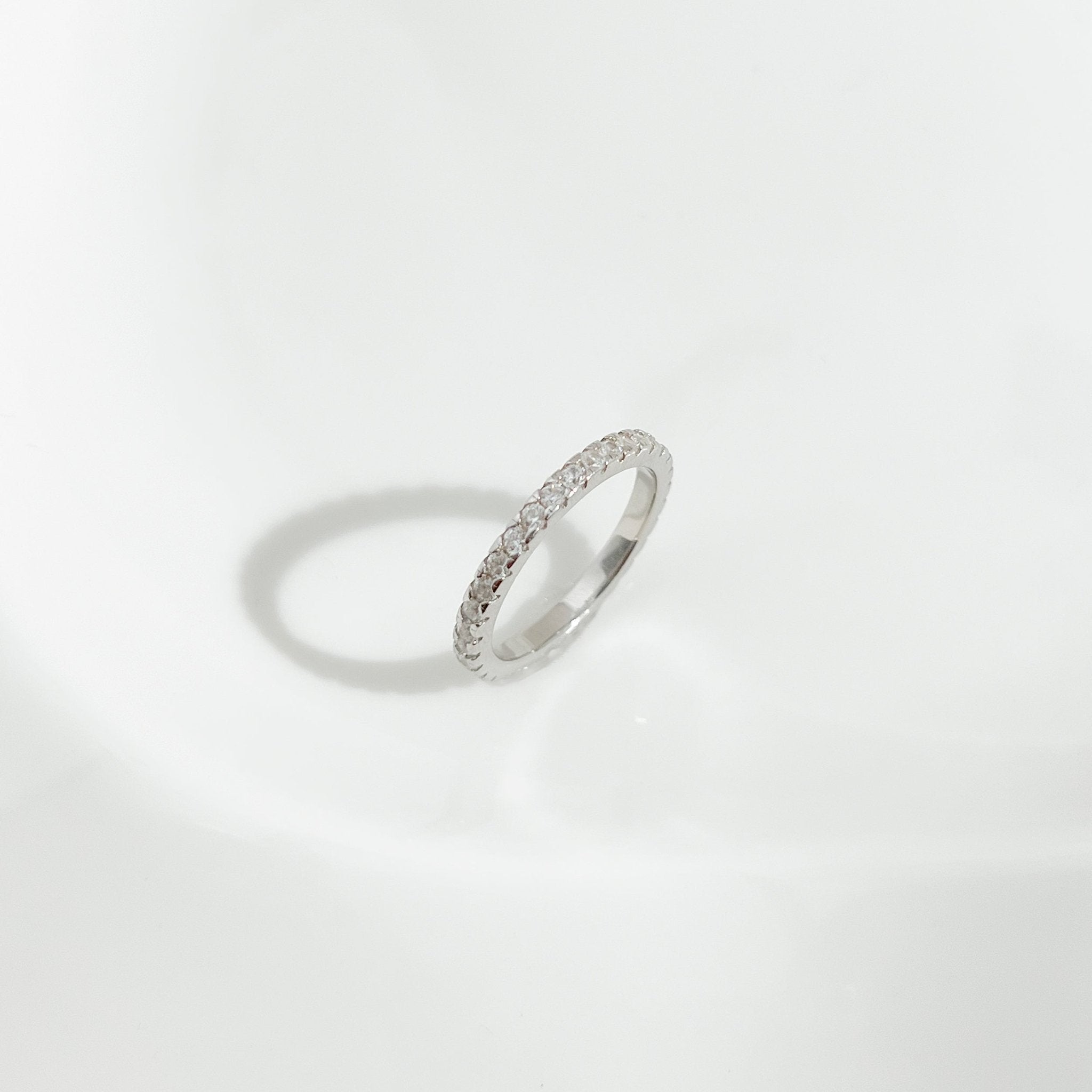 Pave Gem Sterling Silver Ring