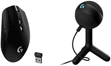 Logitech G305 Lightspeed Wireless Gaming Mouse, Hero 12K Sensor, 12,000 DPI, Lightweight, 6 Programmable Buttons, 250h Battery Life, On-Board Memory, PC/Mac - Black