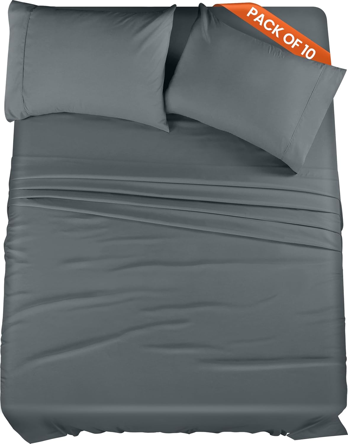 Utopia Bedding Queen Size Sheet Set – 4 Piece Bed Sheets, Soft and Breathable Microfiber, Includes 1 Fitted Sheet, 1 Flat Sheet and 2 Pillowcases – Oeko Tex (Grey)