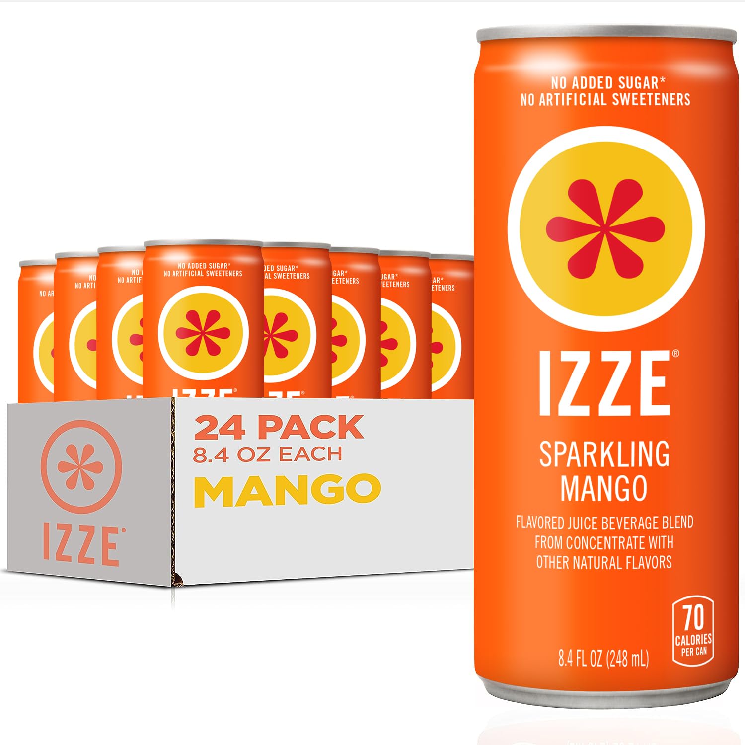 Izze Sparkling Juice, 4 Flavor Variety Pack, 8.4 Fl Oz (24 Count)