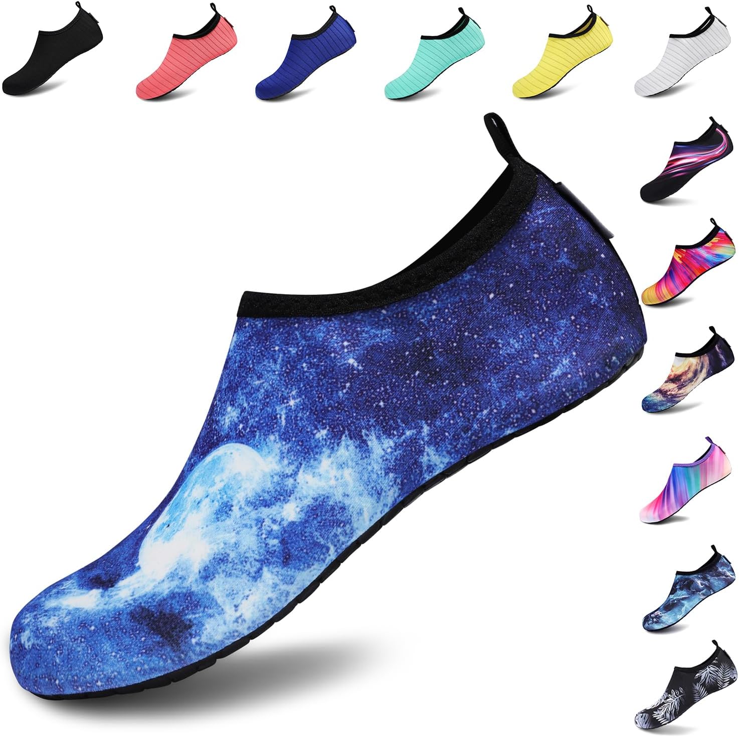 VIFUUR Water Sports Shoes Barefoot Quick-Dry Aqua Yoga Socks Slip-on for Men Women