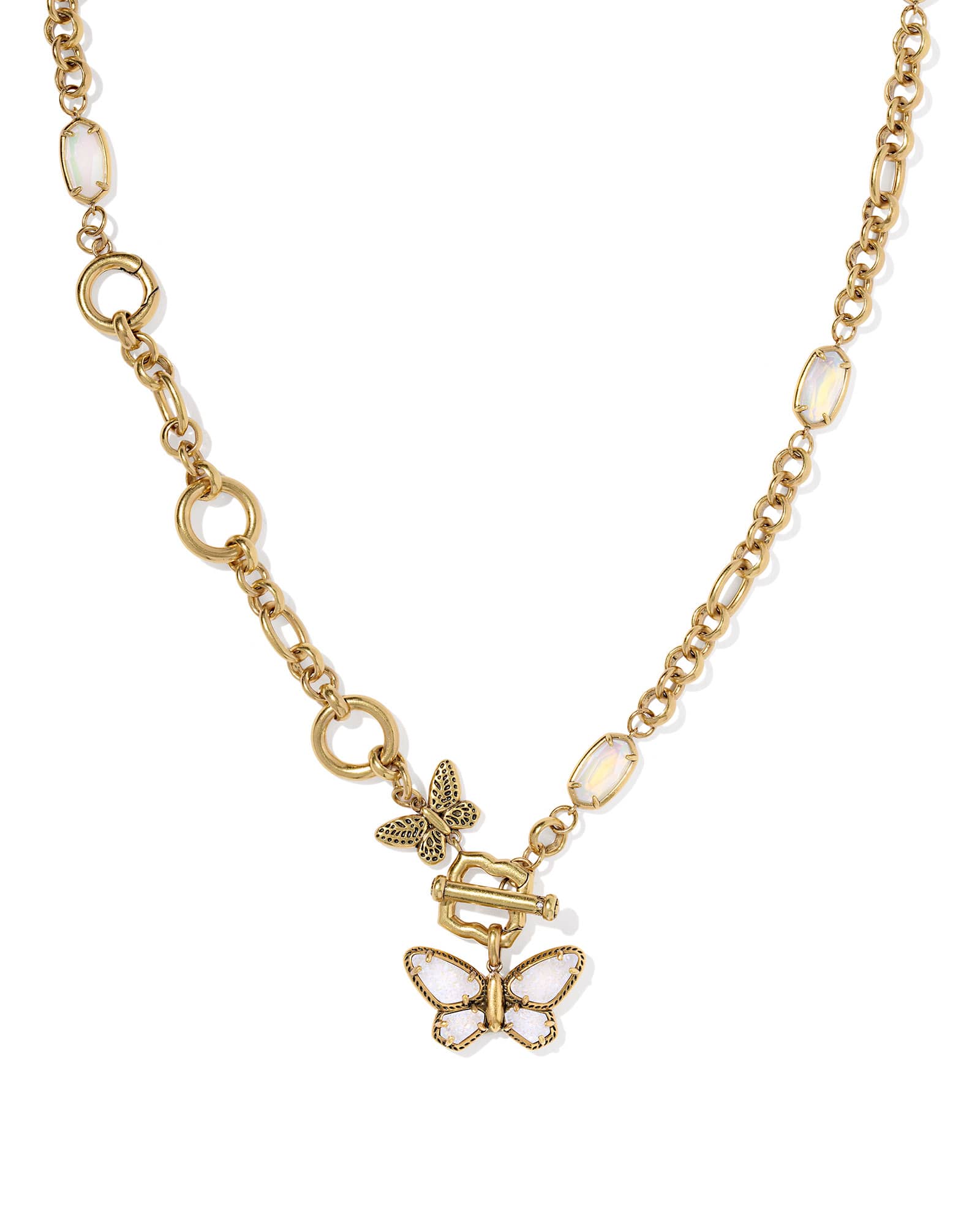 Dolly Parton x Kendra Scott Butterfly Vintage Silver Convertible Y Necklace