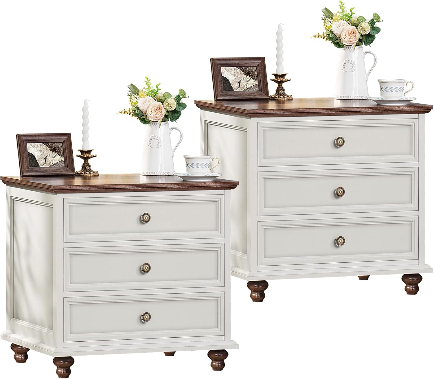 Farmhouse Nightstand with Charging Station, 24