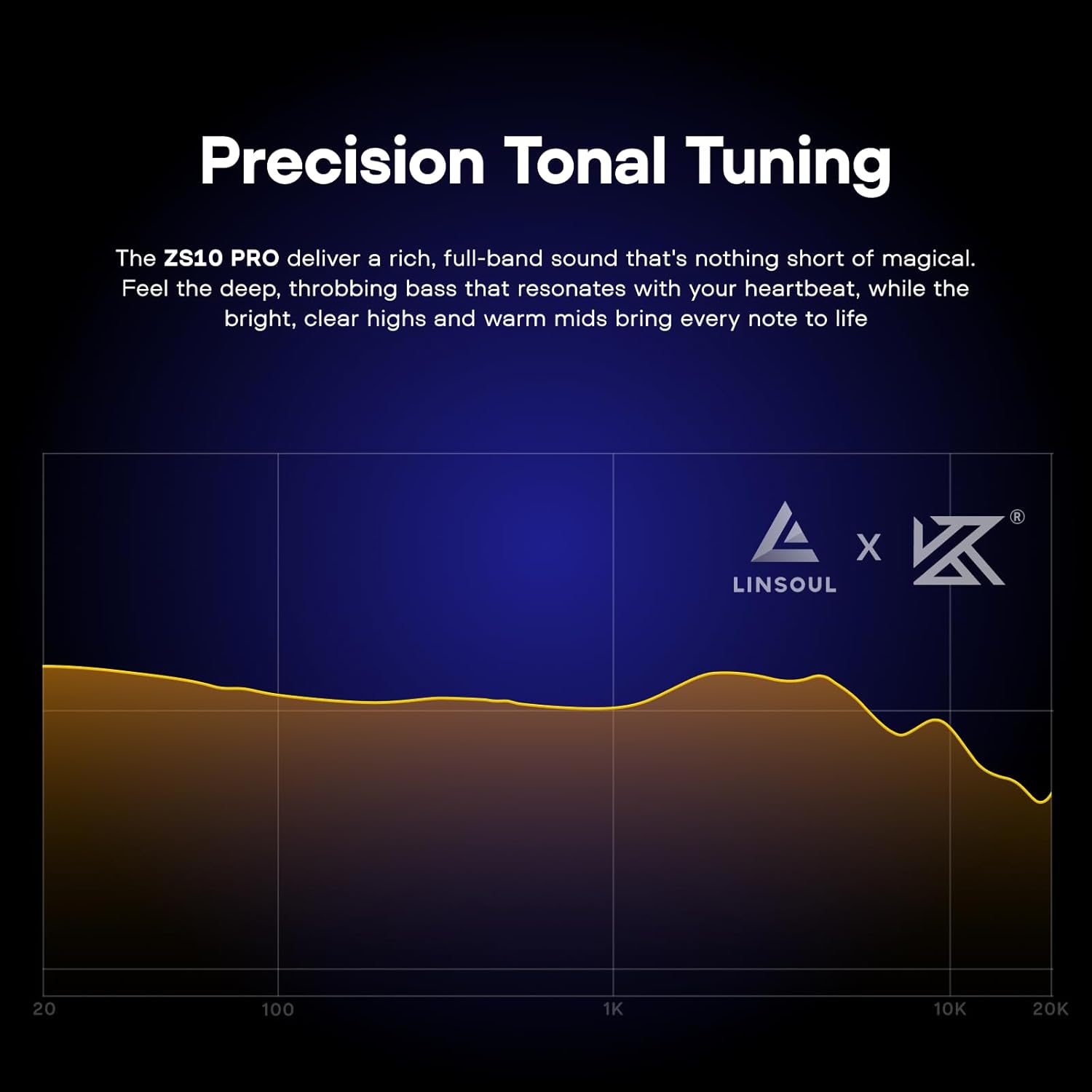 Linsoul KZ ZS10 Pro, 4BA+1DD 5 Driver in Ear Monitor, HiFi Wired Earbuds, Gaming Earbuds, Hybrid IEM Earphones with Stainless Steel Faceplate, Detachable Cable for Musician(Without Mic, Dark Black)