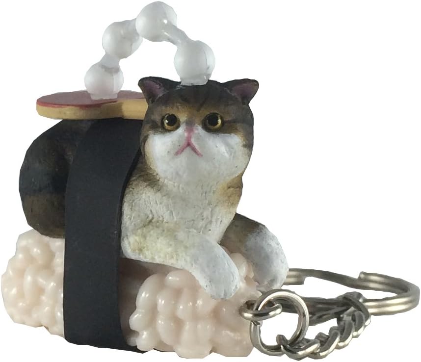 Sushi Cat Clever Idiots Nekozushi Keychain - Blind Box Includes 1 of 5 Collectable Figurines - Authentic Japanese Design Collectable Figurines - (Version 2)