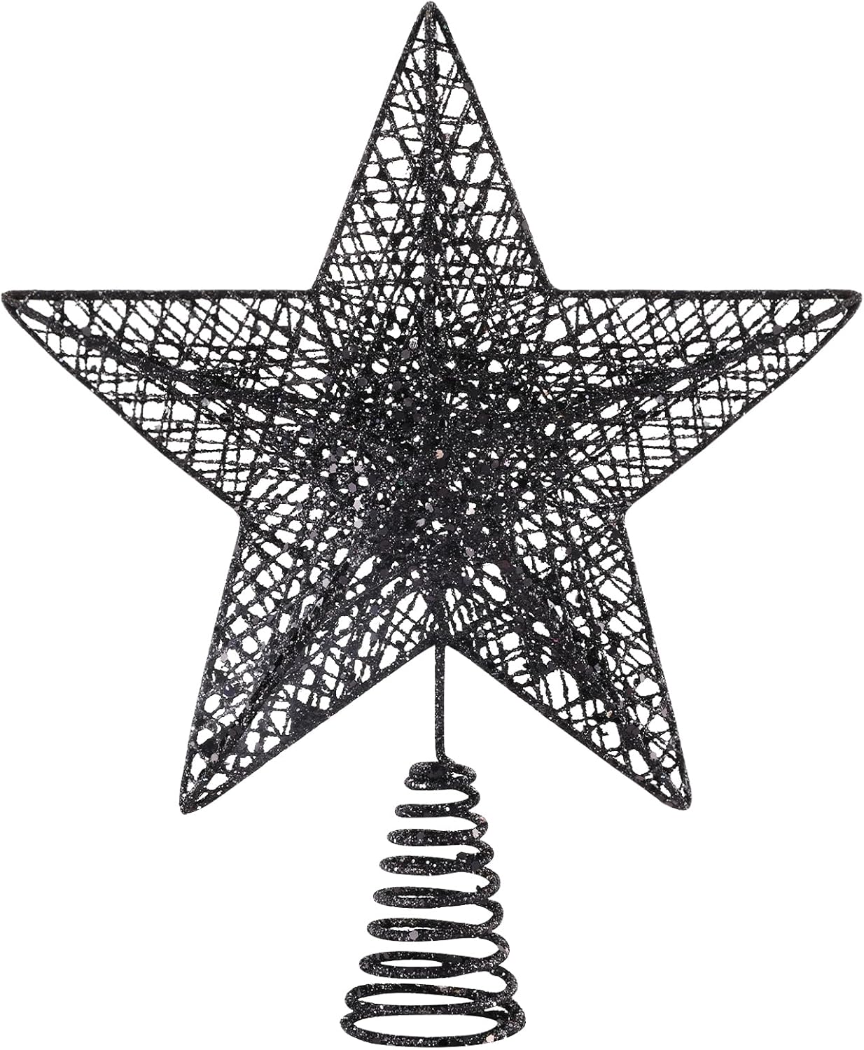 Christmas Tree Toppers Xmas Glitter Gold Hollow Star Treetop Topper for Christmas Tree Decoration. 1