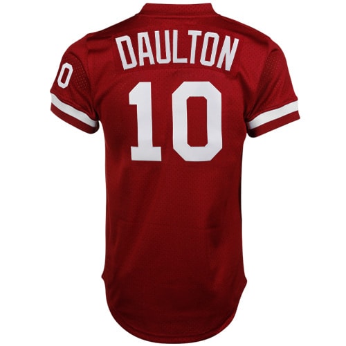 Men's Philadelphia Phillies Darren Daulton Mitchell & Ness Red Cooperstown Mesh Batting Practice Jersey