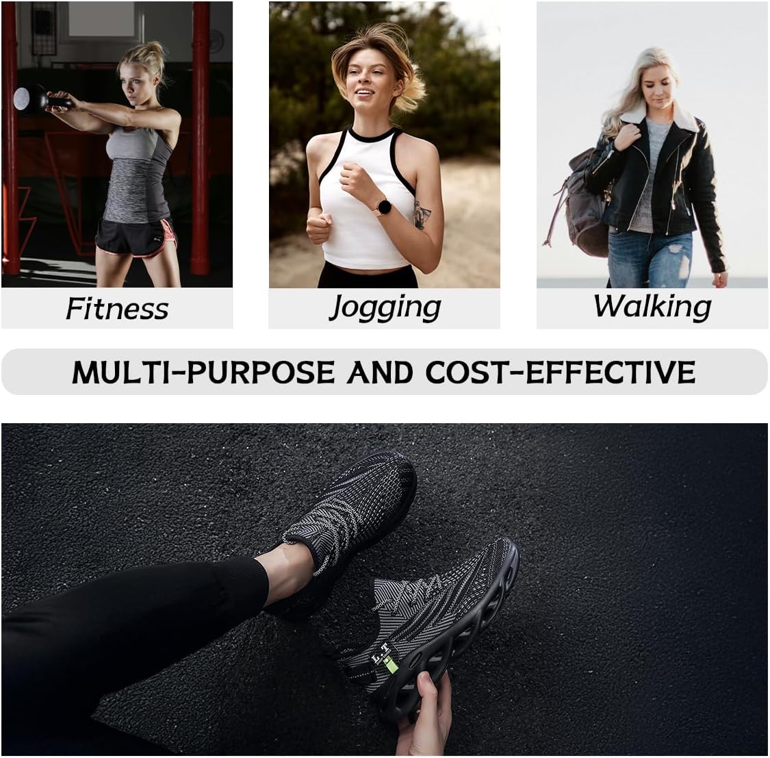 Women Running Shoes Tennis Walking Slip On Sneakers Workout Gym Athletic Jogging Lightweight Breathable Mesh Non-Slip Comfort Sole Cushioned Sports